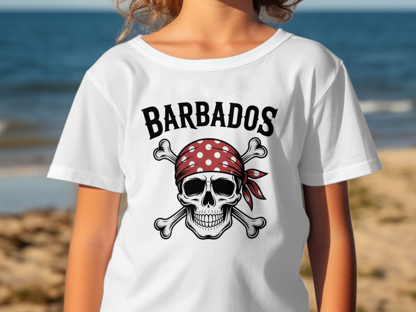 Barbados Skull Pirate Shirt Product