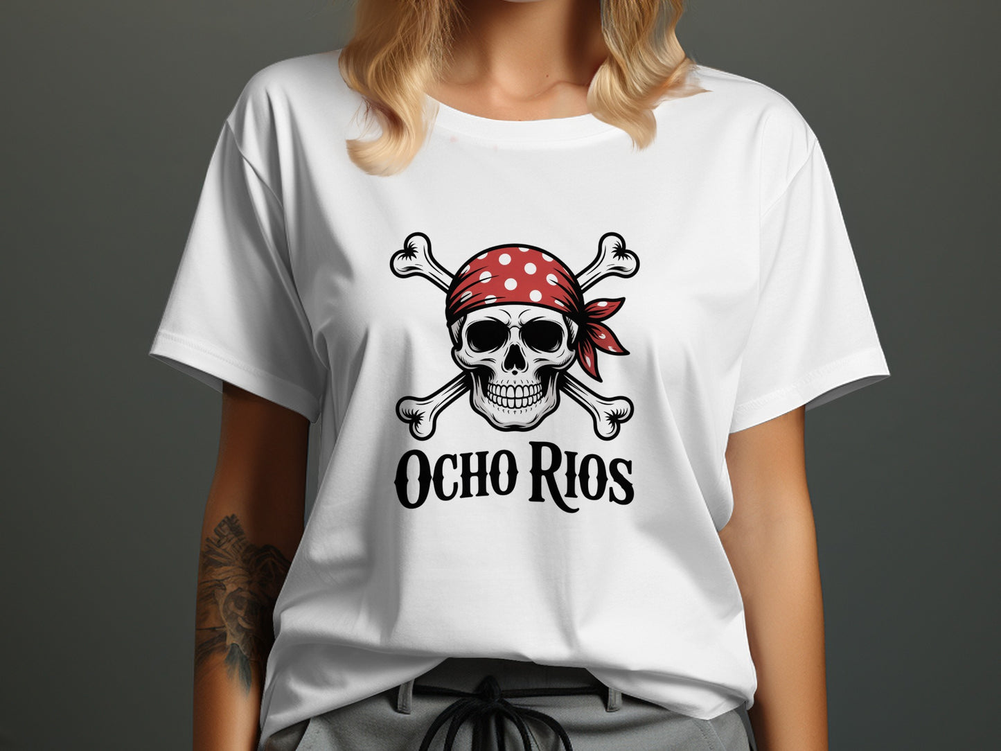 Ocho Rios Skull and Crossbones Graphic T-Shirt product