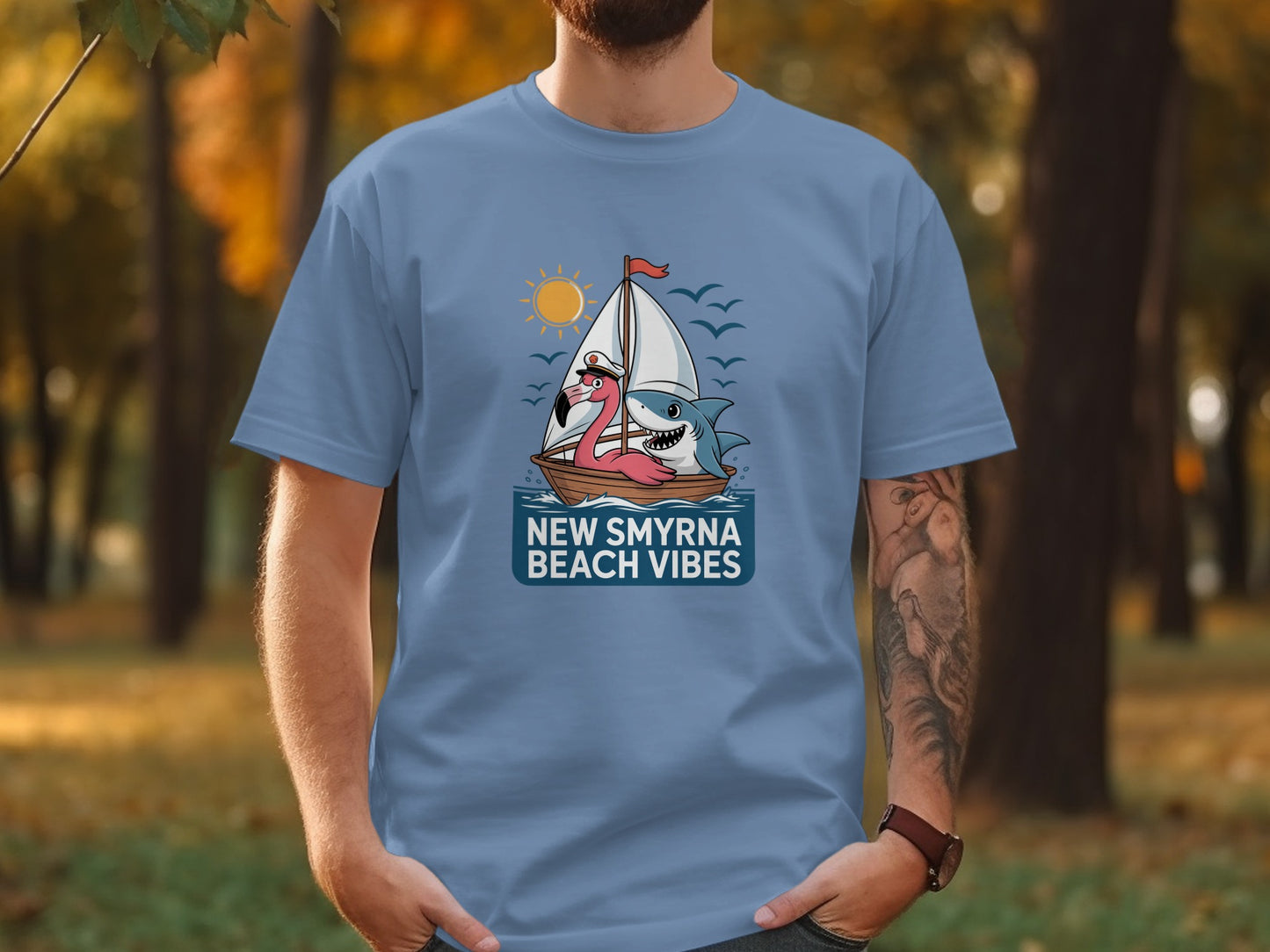 New Smyrna Beach Vibes Graphic Art T-shirt product