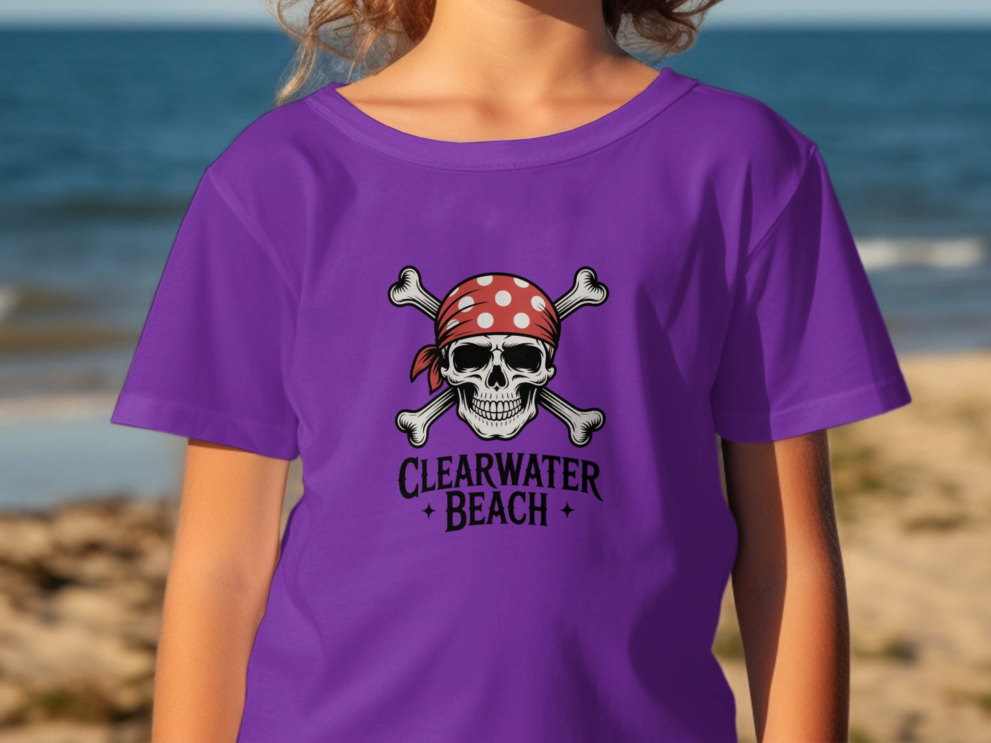 Clearwater Beach Skull and Crossbones T-Shirt product type