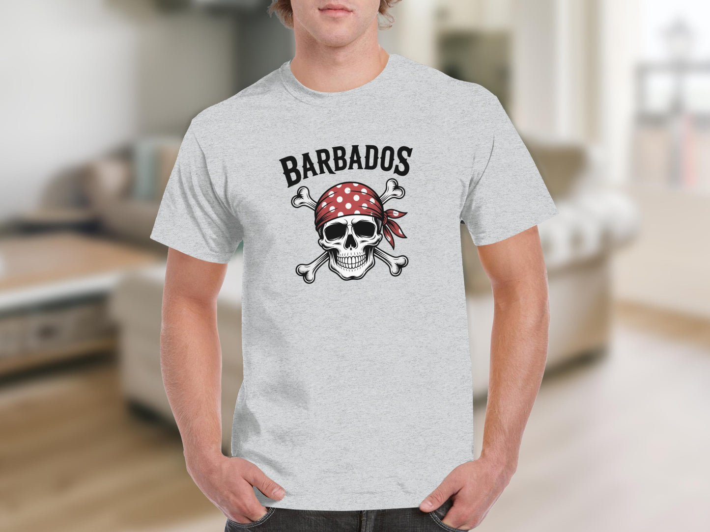 Barbados Skull and Crossbones Graphic T-shirt