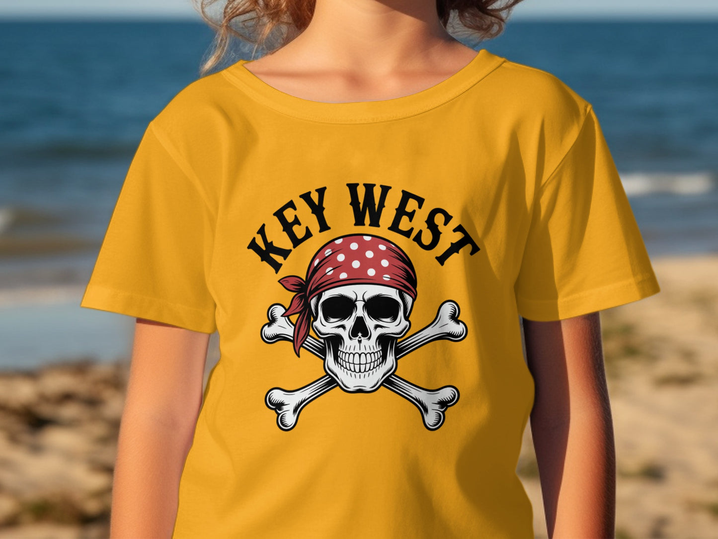 Key West Pirate Skull Graphic Tee Shirt product type