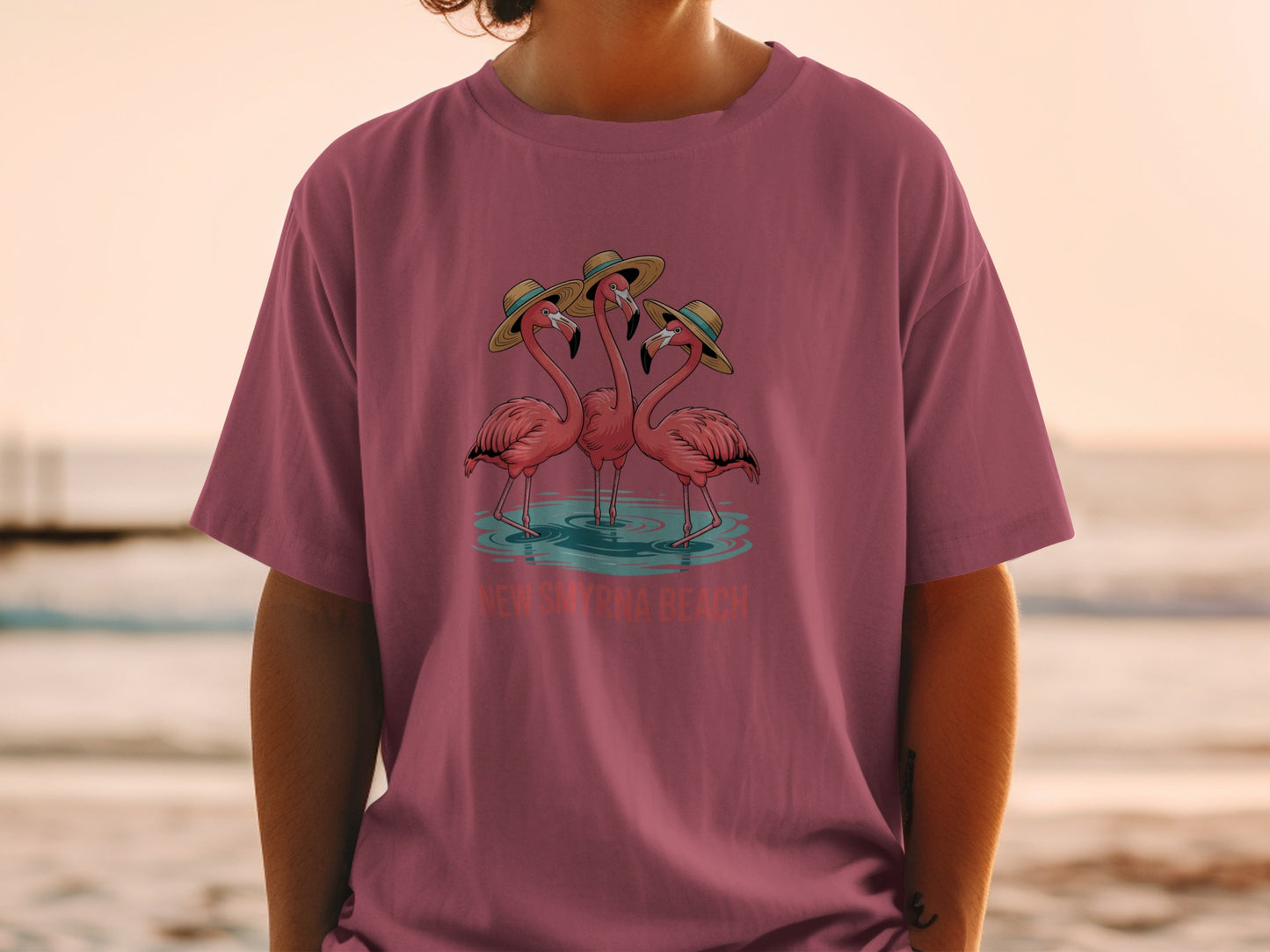 Pink Flamingos New Smyrna Beach T-Shirt product