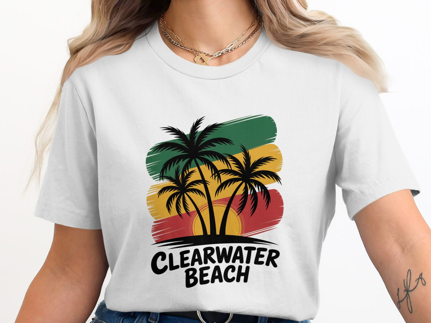 Clearwater Beach Colorful Design Graphic Tee product