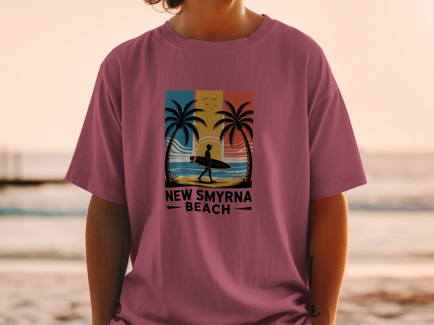 New Smyrna Beach Surfer Graphic T-Shirt product