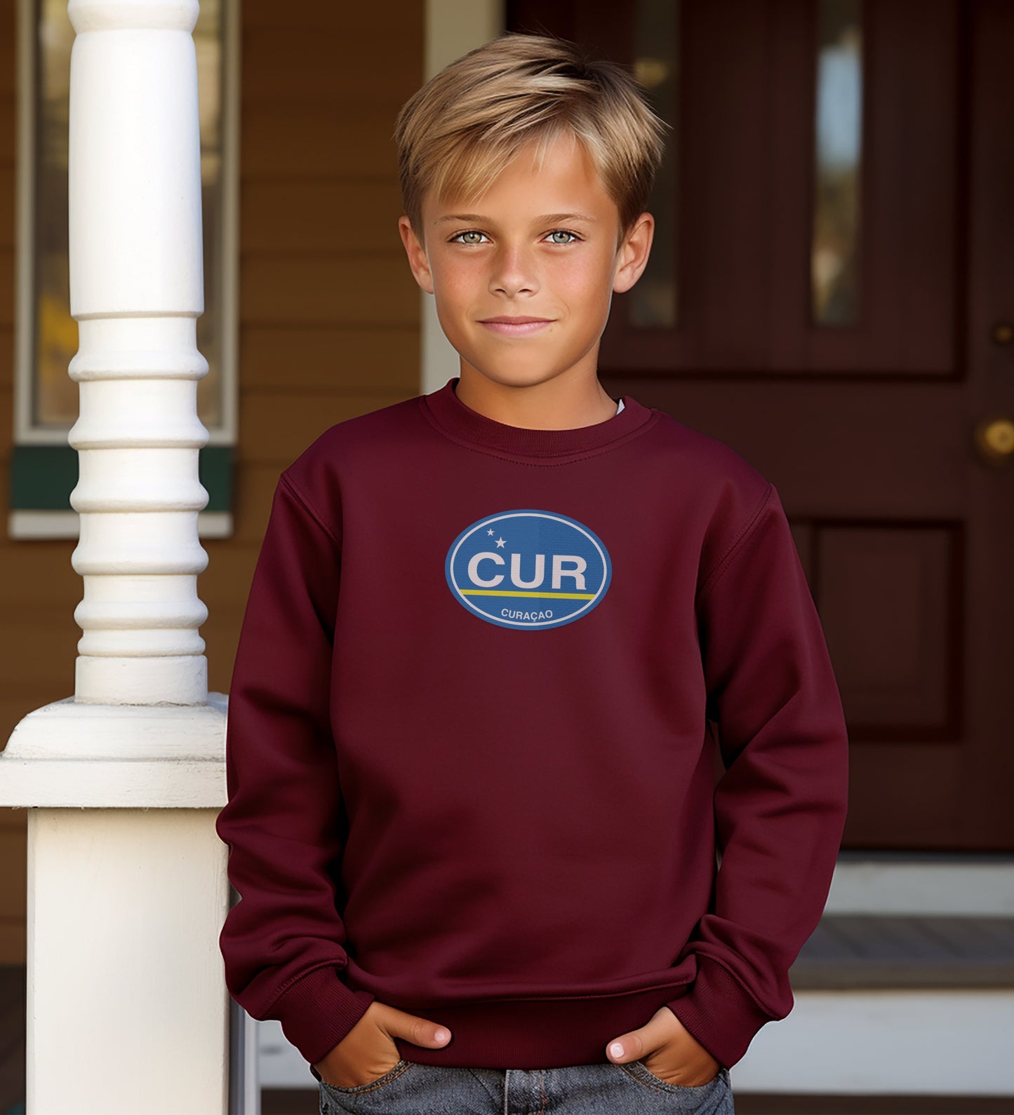 Curacao CUR maroon sweatshirt product
