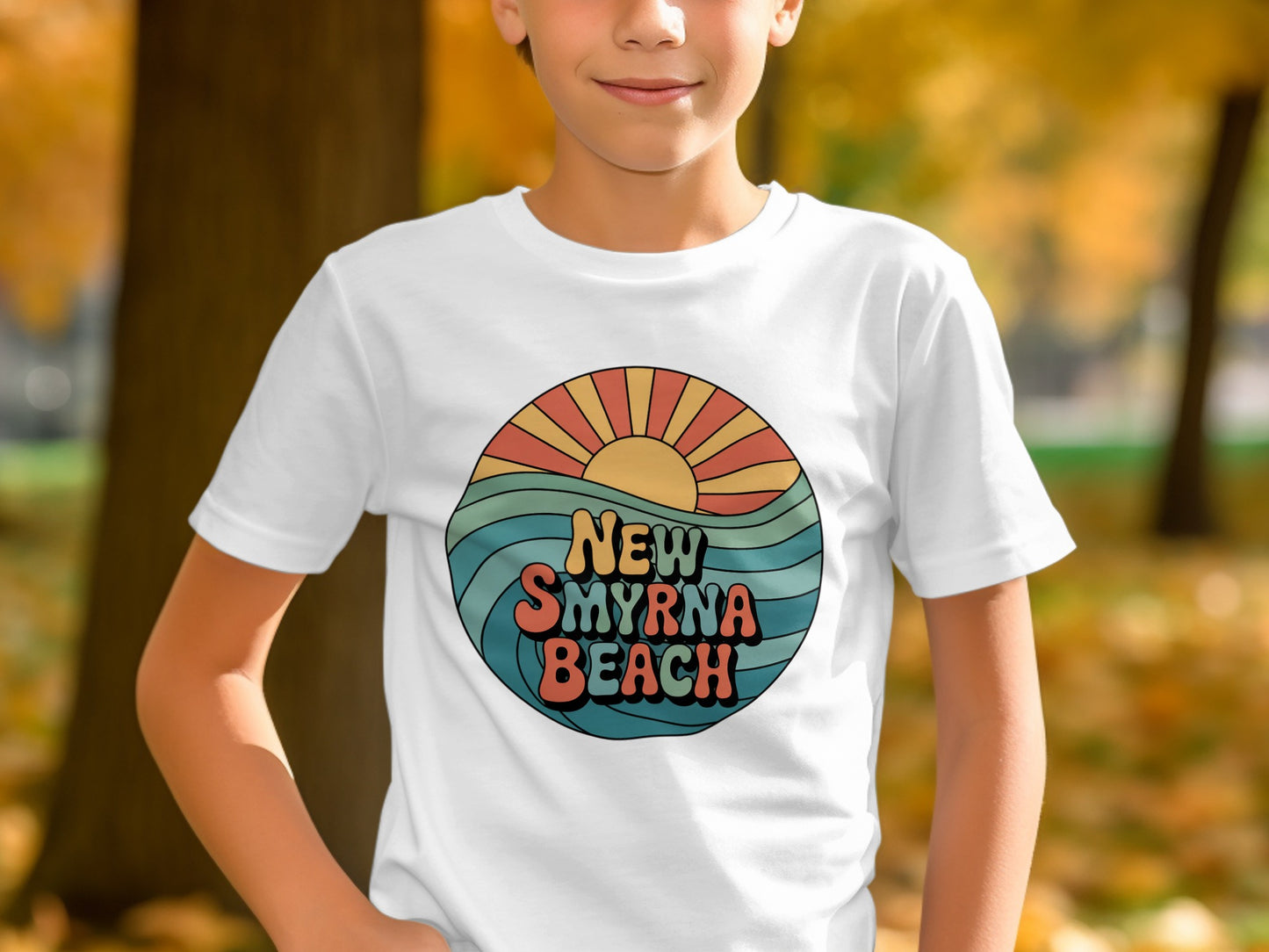 New Smyrna Beach Retro Style Graphic T-shirt product