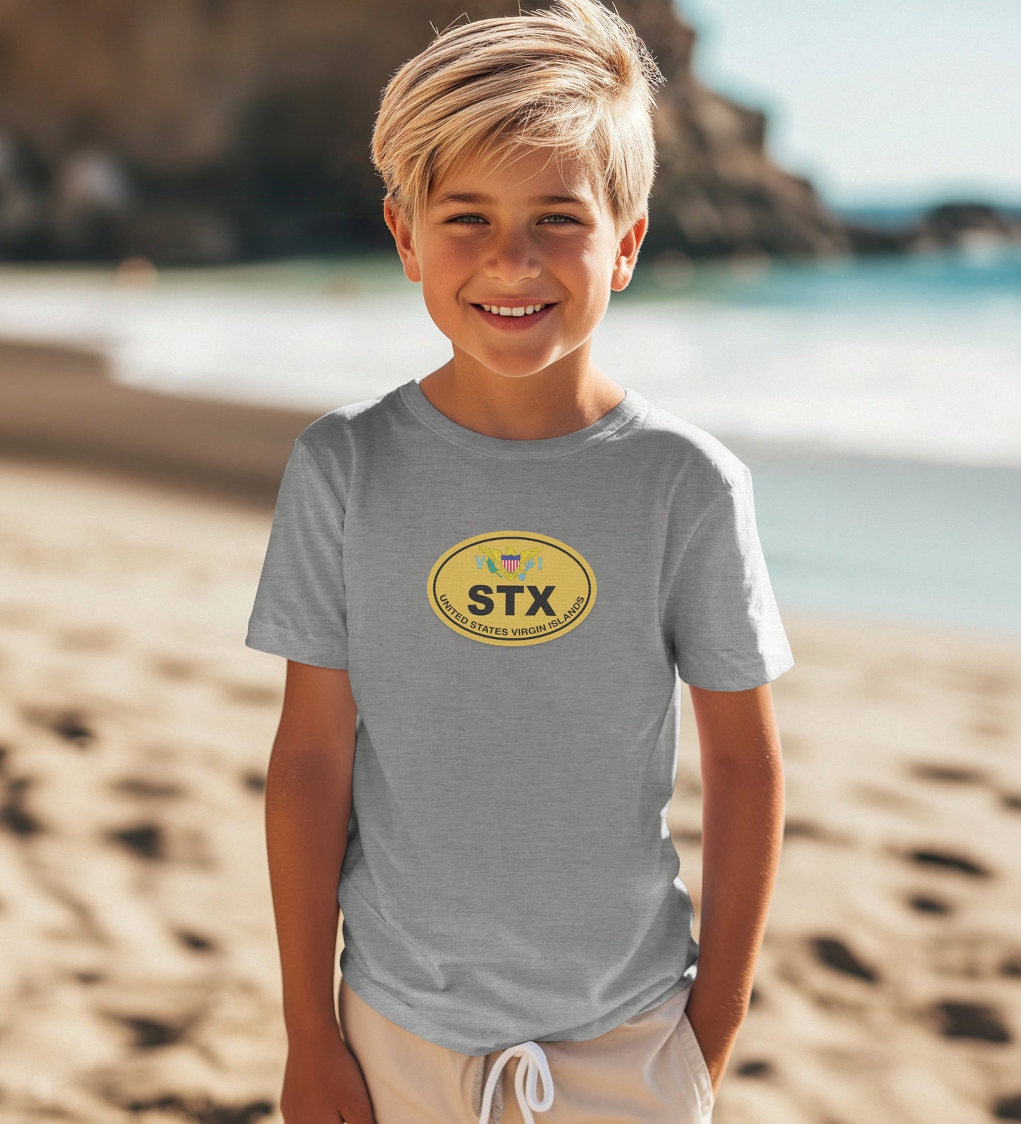 STX Embroidered Graphic Beachwear Tee for Kids product