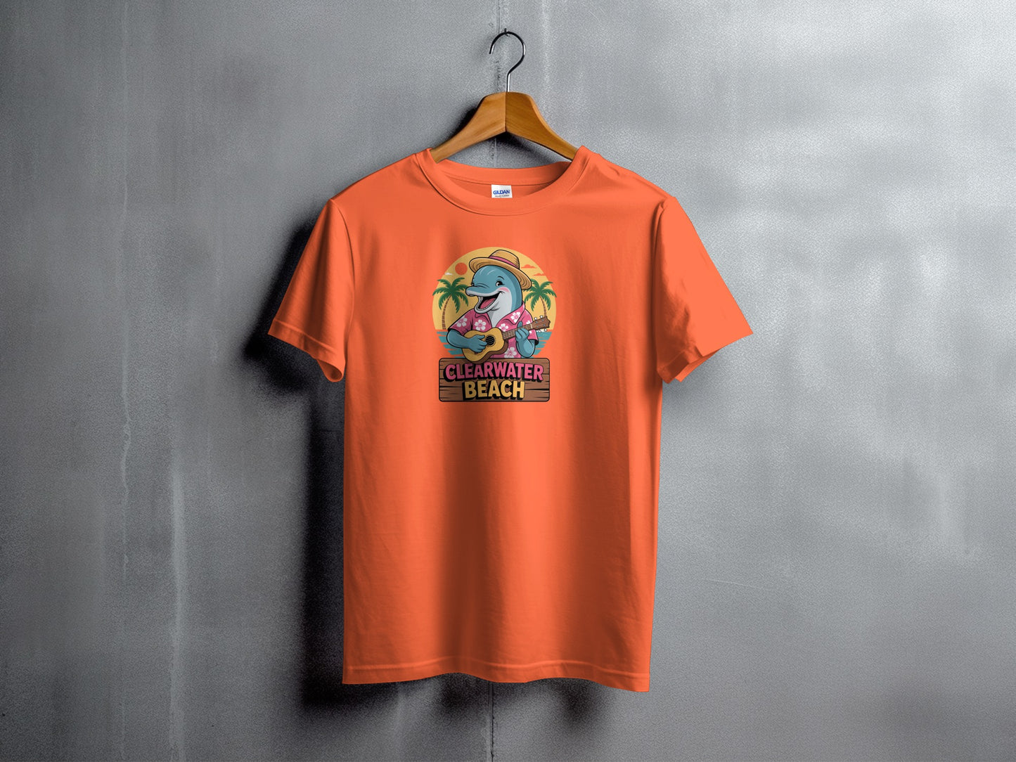 Clearwater Beach Flamingo Sunset Graphic T-shirt product type