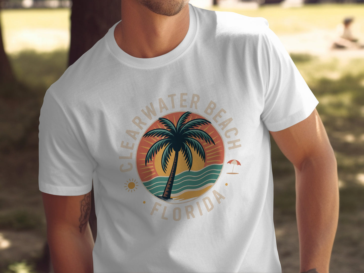 Clearwater Beach Florida Palm Sunset T-shirt product type