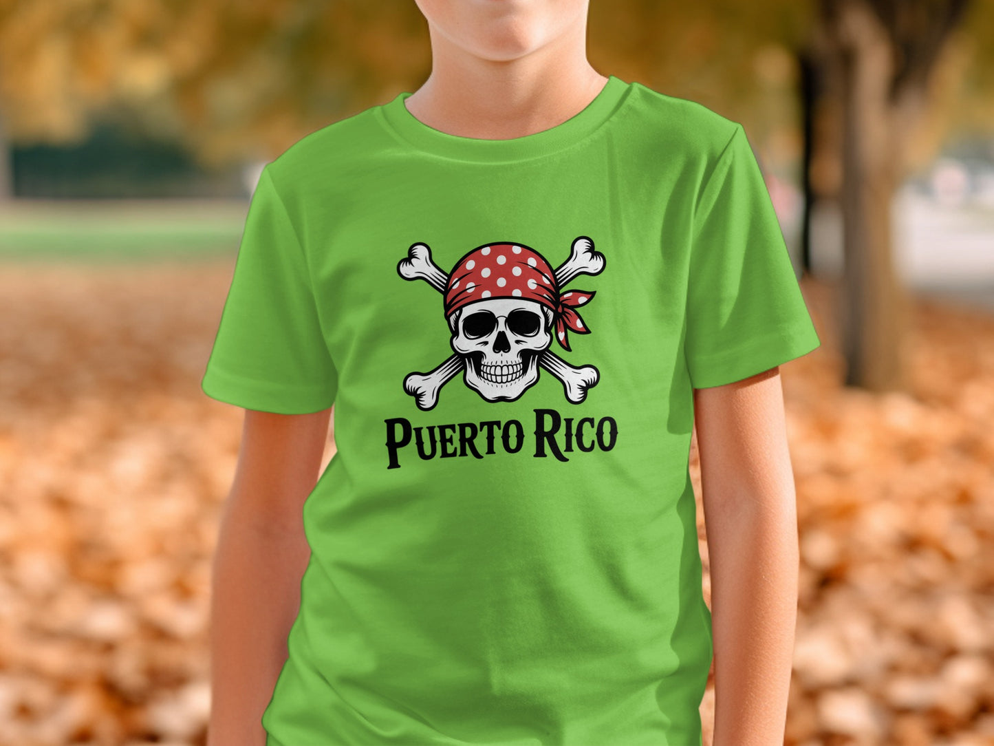 Puerto Rico Skull and Crossbones Kids T Shirt Product