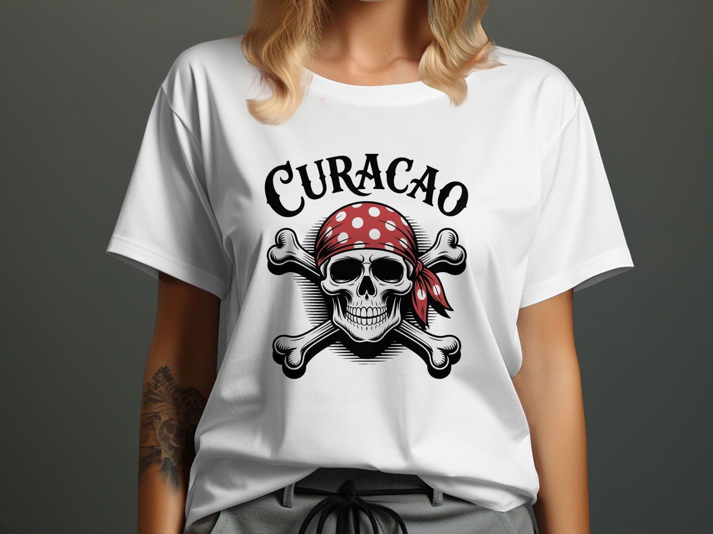 Curacao Pirate Skull Graphic Tee product
