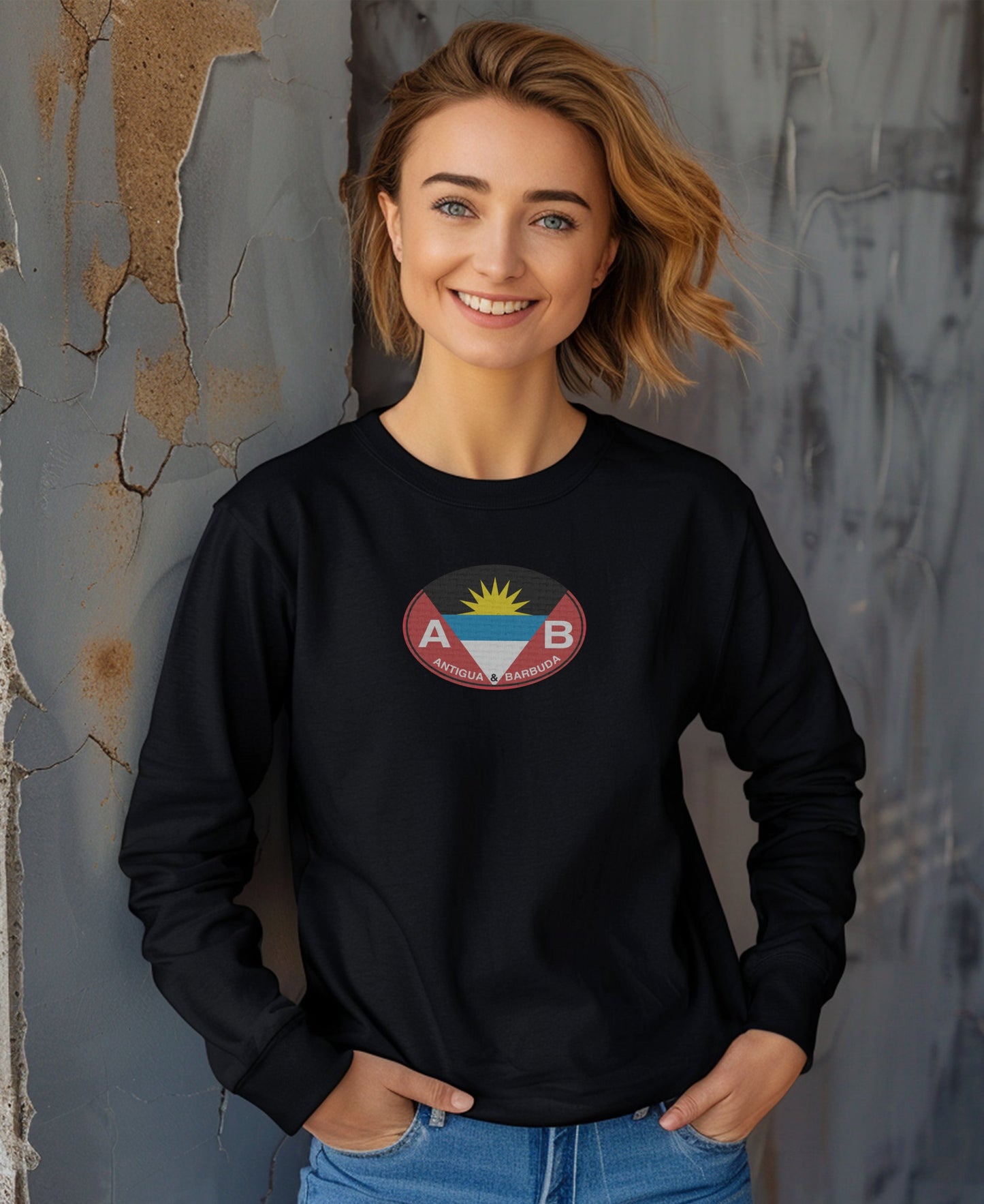 Antigua and Barbuda Flag A B Long Sleeve Top product type