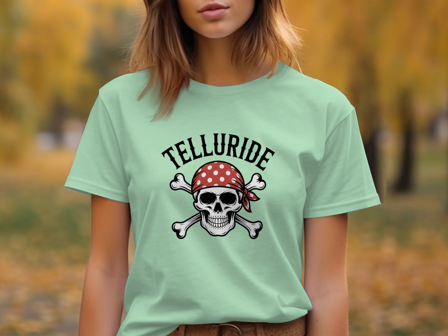 Telluride Skull and Crossbones Graphic T-Shirt product