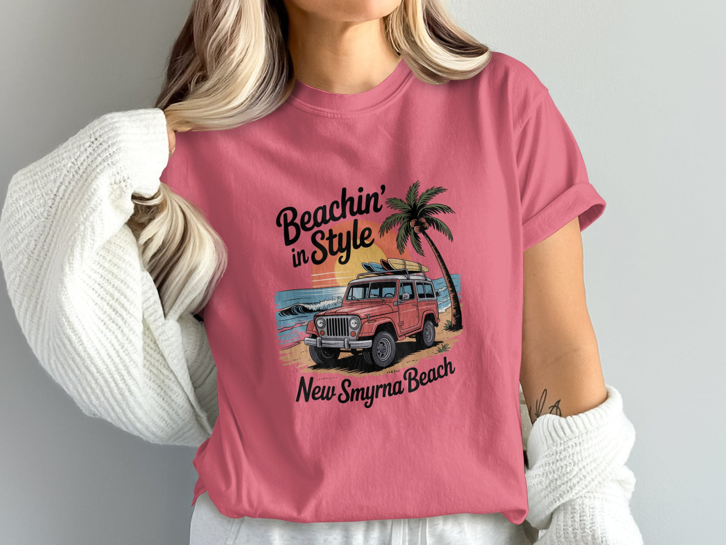 Beachin' in Style New Smyrna Beach T-shirt product type