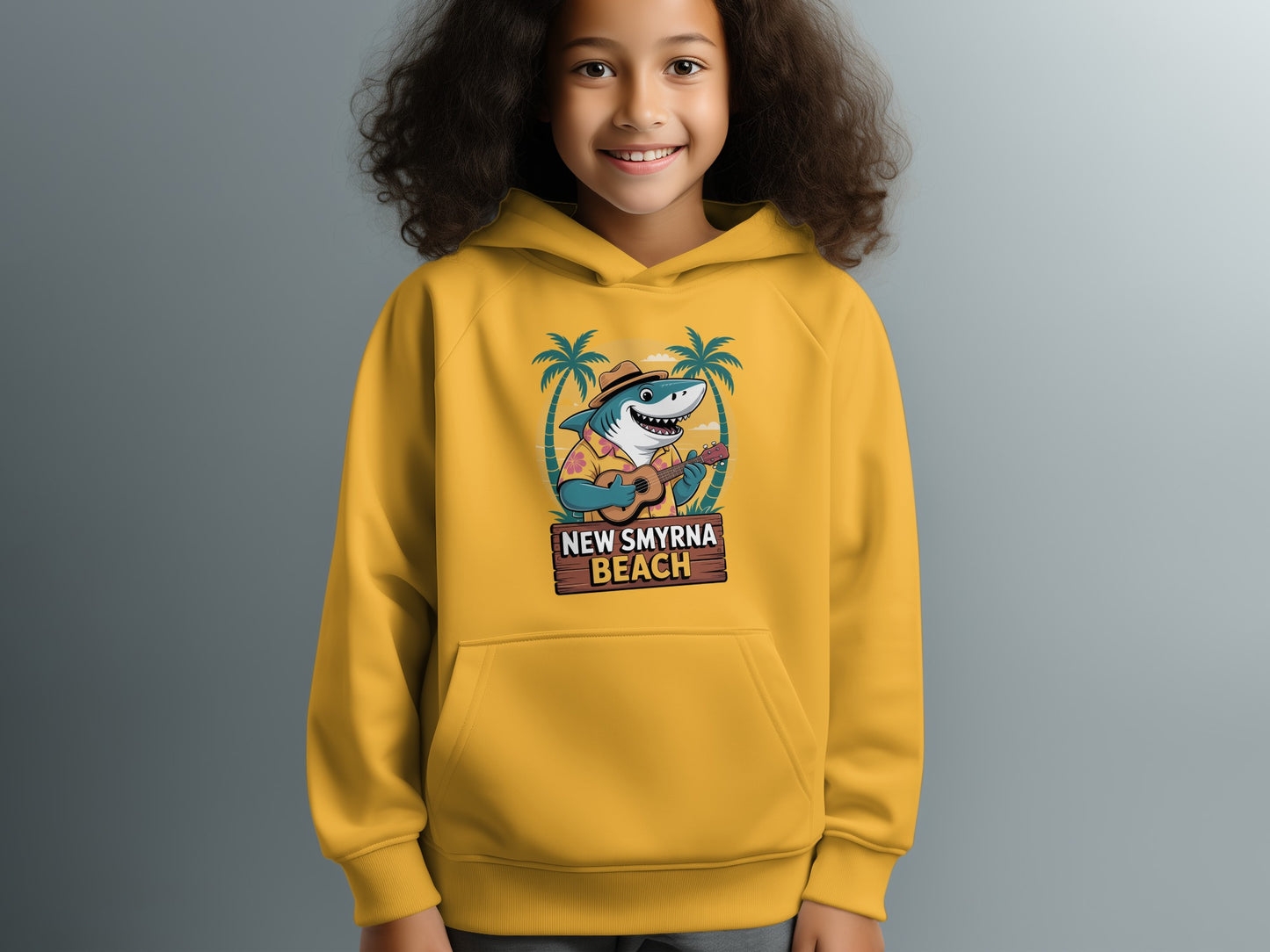 New Smyrna Beach Shark Pullover Hoodie Sweatshirt product
