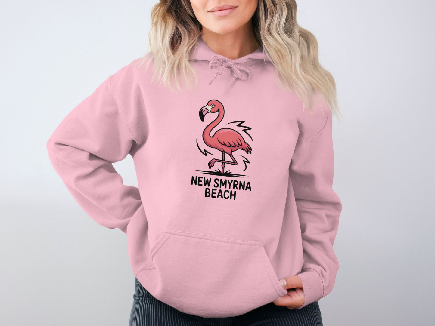 New Smyrna Beach Flamingo Hoodie Sweatshirt product