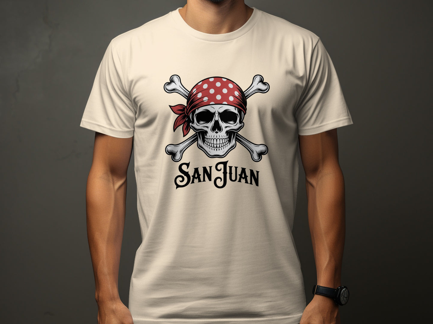 San Juan Pirate Skull Graphic Tee Shirt product type