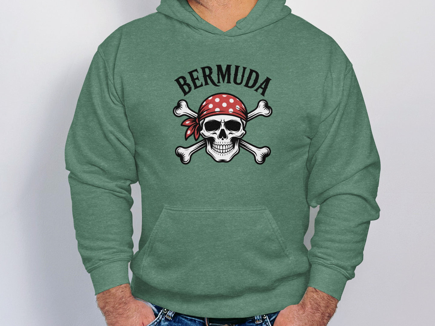 Bermuda Pirate Skull with Crossbones Hoodie product