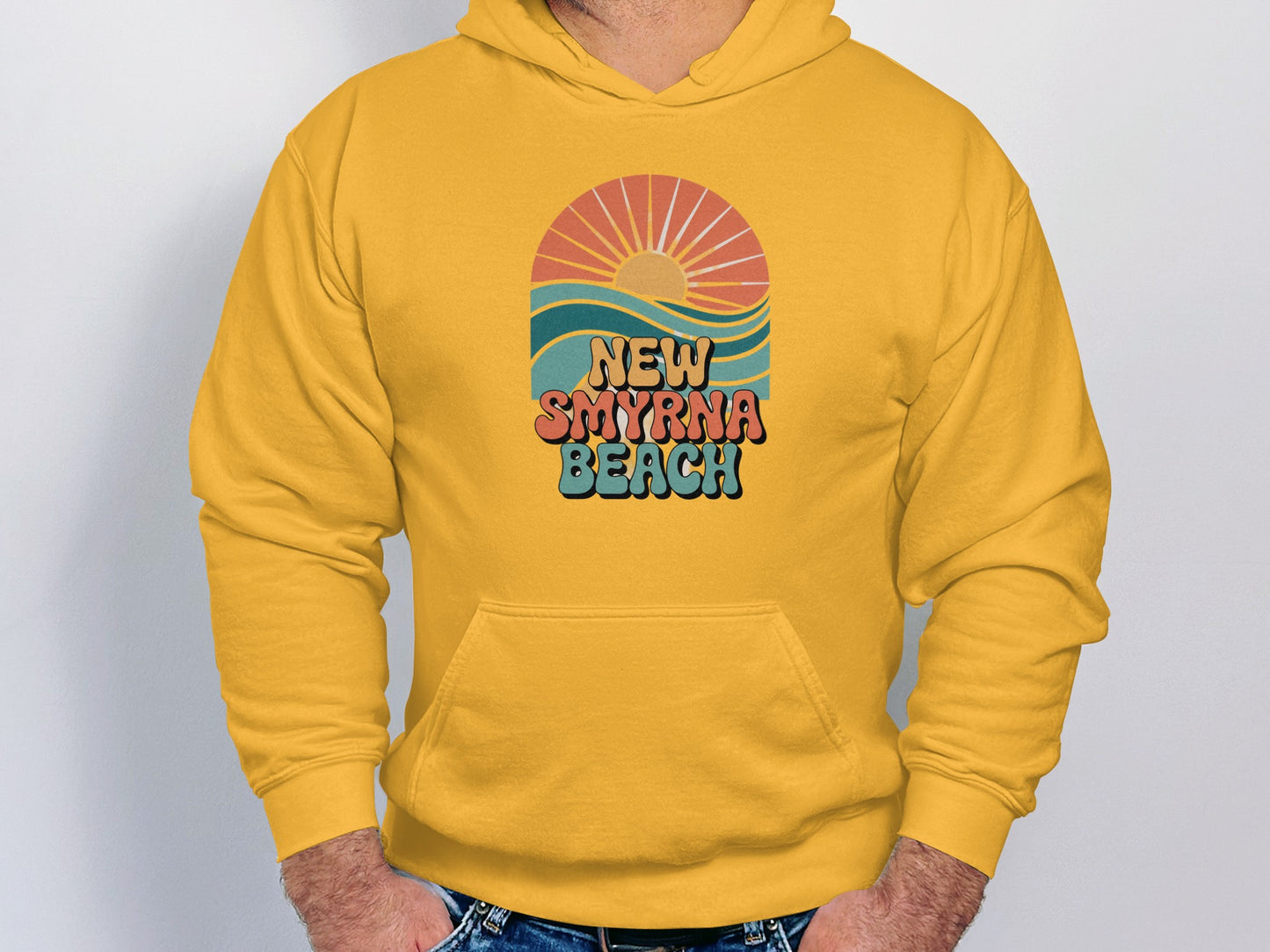 New Smyrna Beach Graphic Yellow Hoodie product