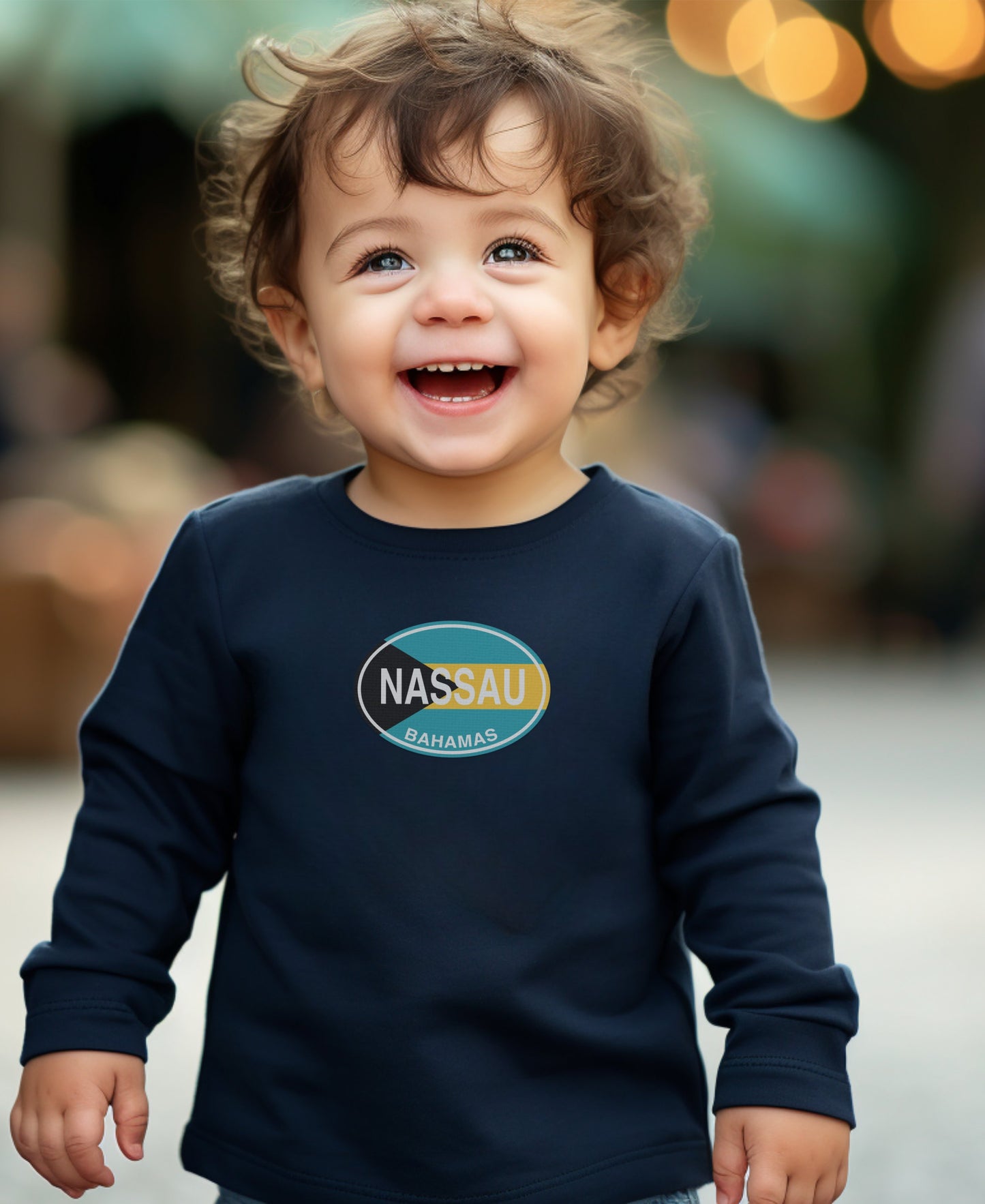 Nassau playing and learning at Pirates Museum Toddler Long Sleeve T-Shirt