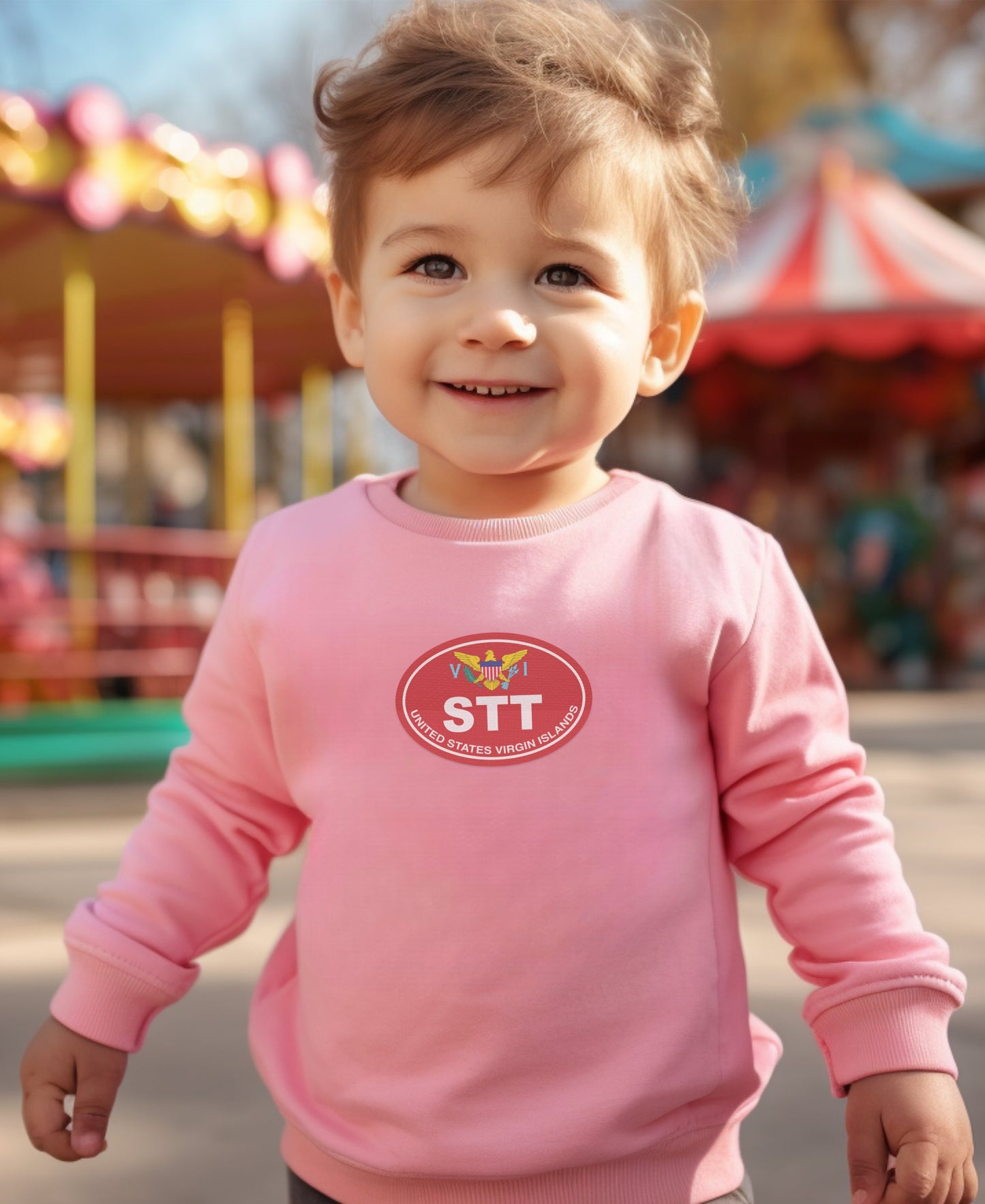 St Thomas exploring pirate history at Blackbeard's Castle Toddler Long Sleeve T-Shirt