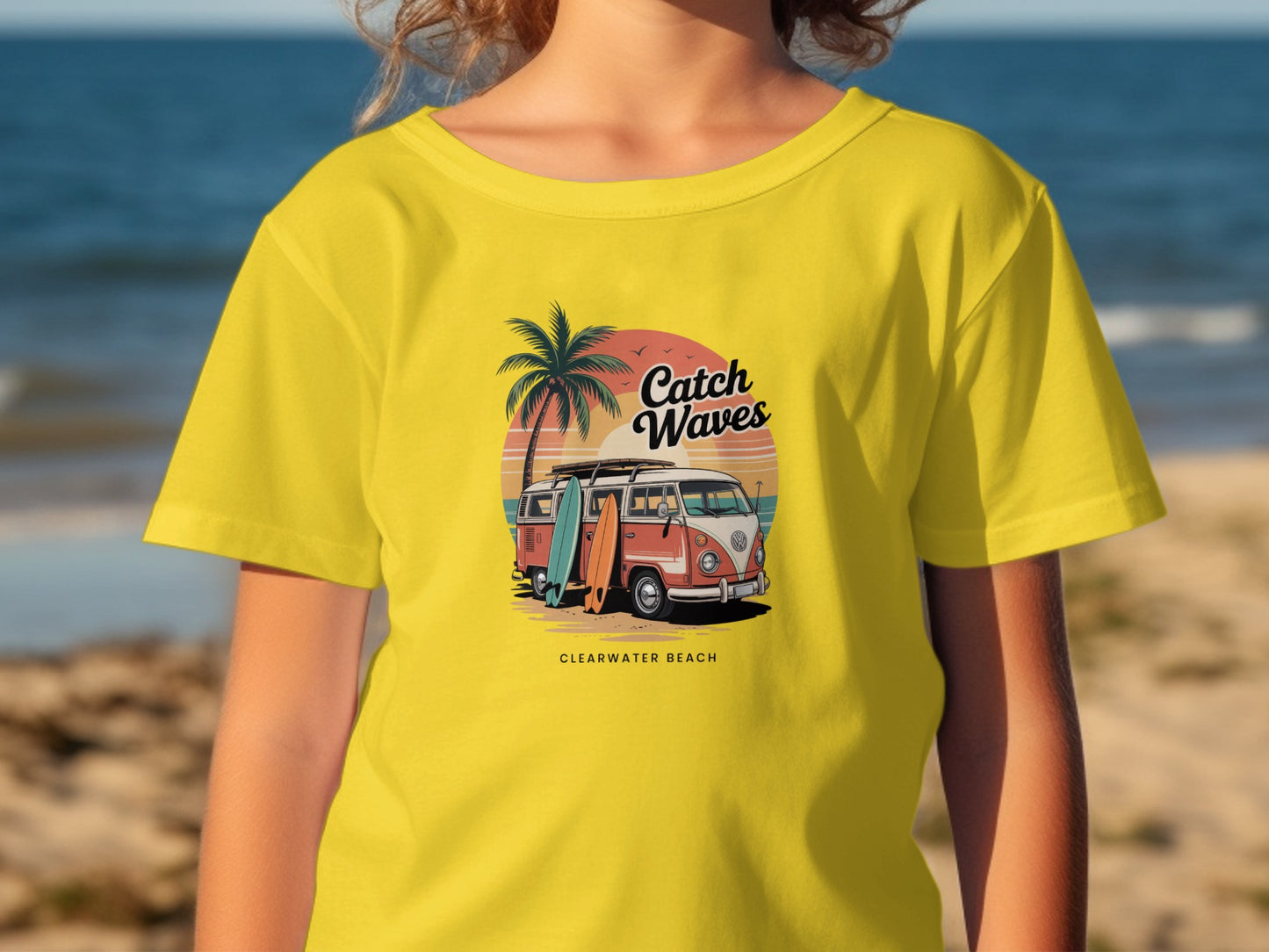 Catch Waves Graphic Tee Clearwater Beach Product