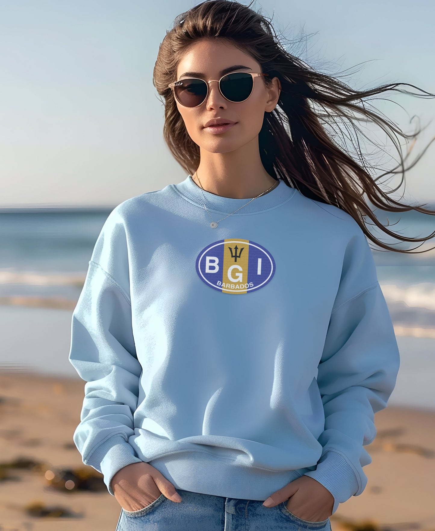Barbados BGI Logo Design on Casual Sweatshirt product