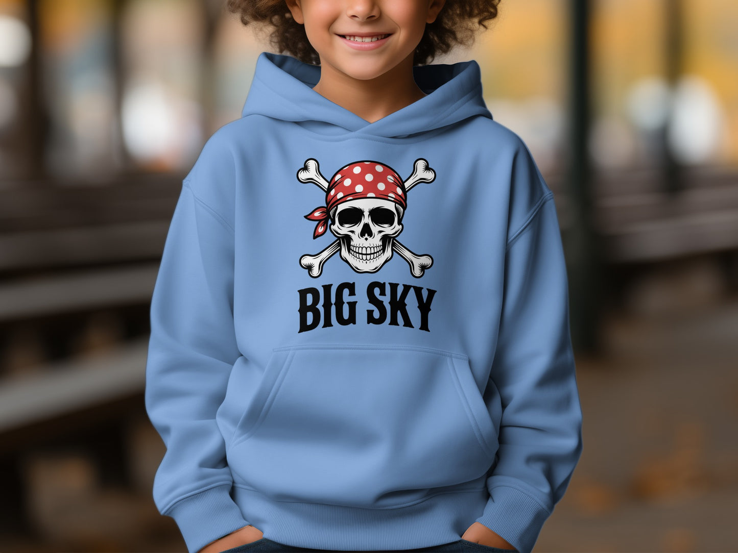 Big Sky Pirate Skull and Crossbones Hoodie product