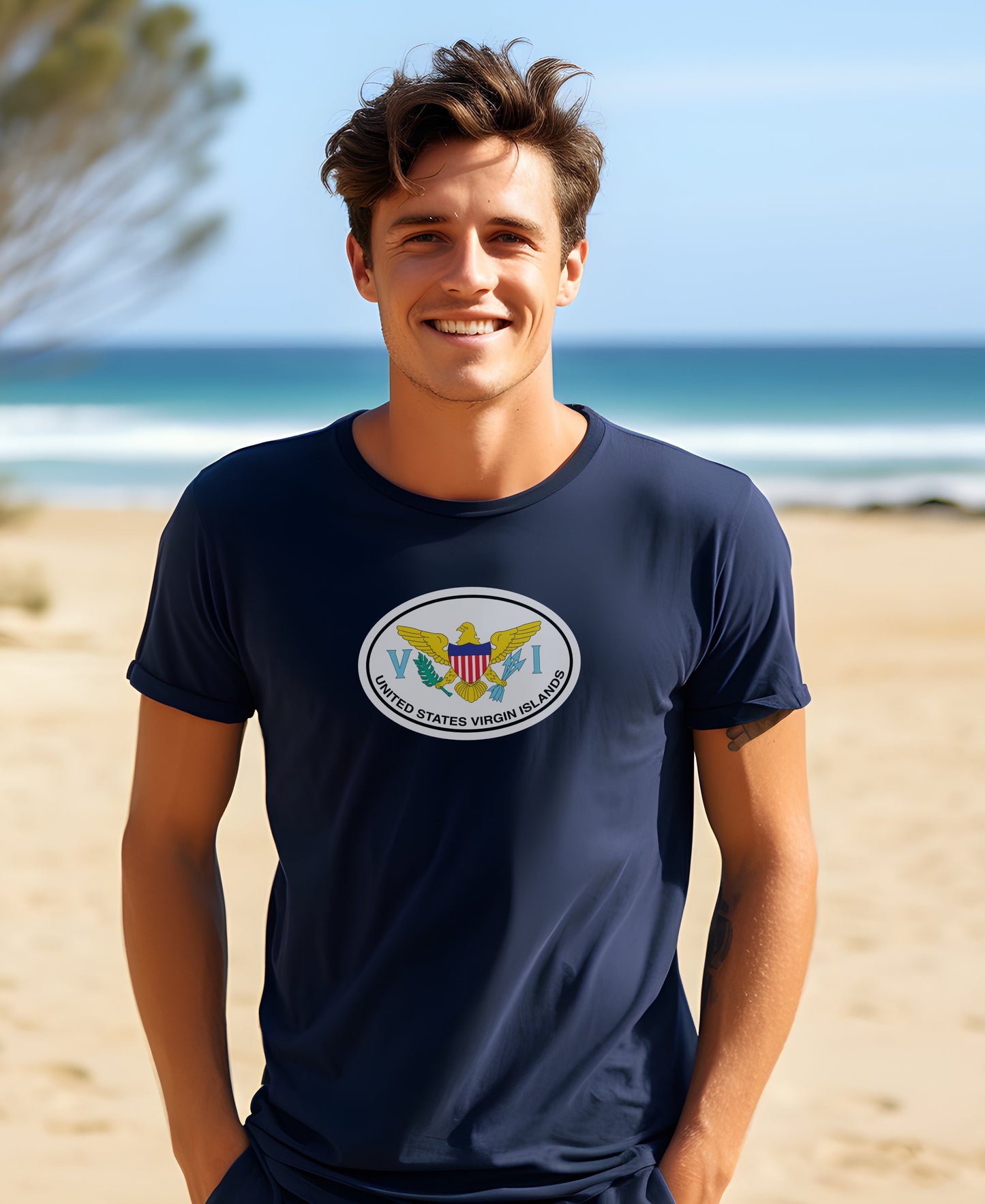 USVI Mens T-Shirt – Rugged Look for USVI Charter Yacht Show Week