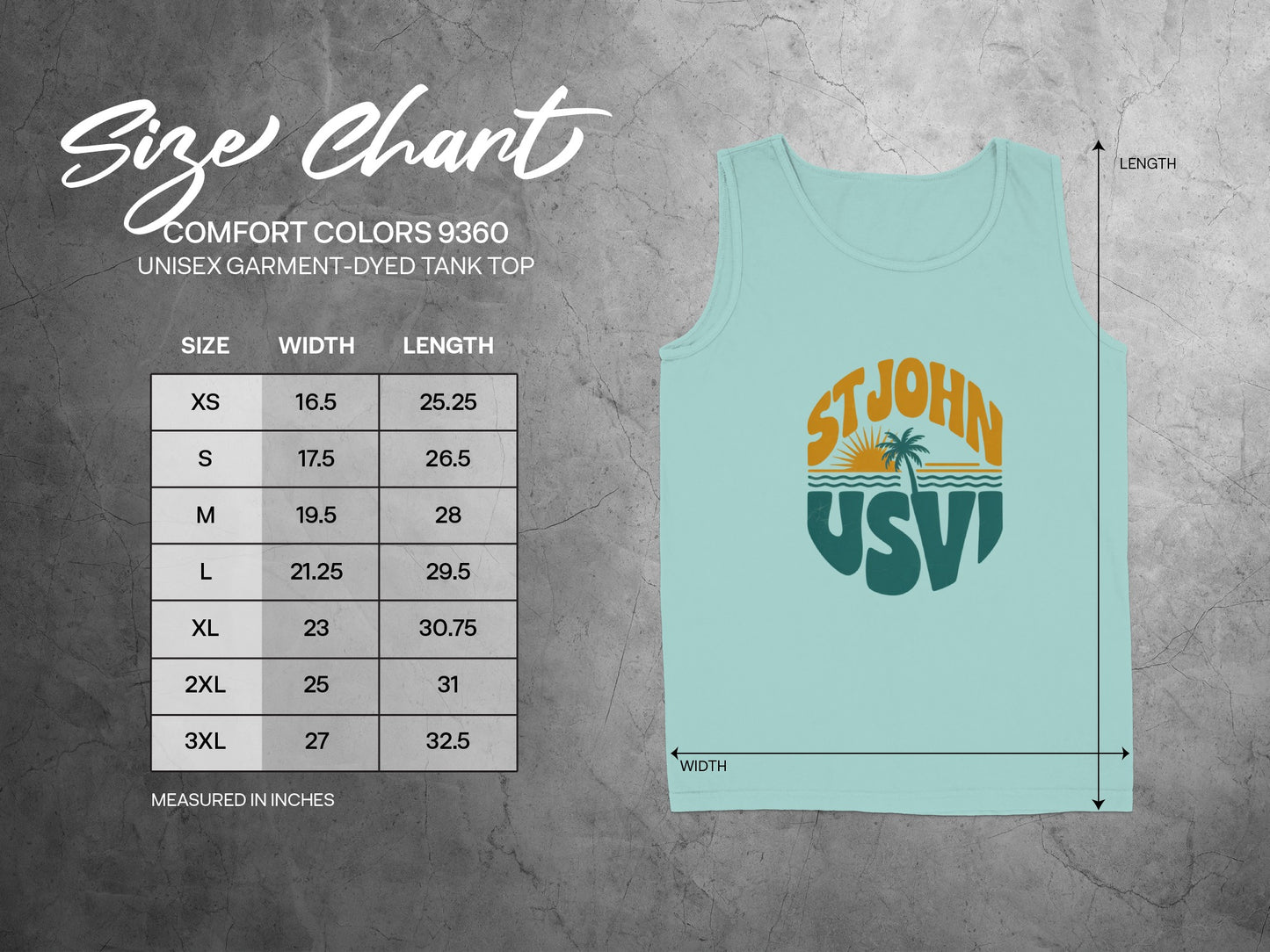 St John USVI Comfort Colors 9360 Unisex Tank Top product