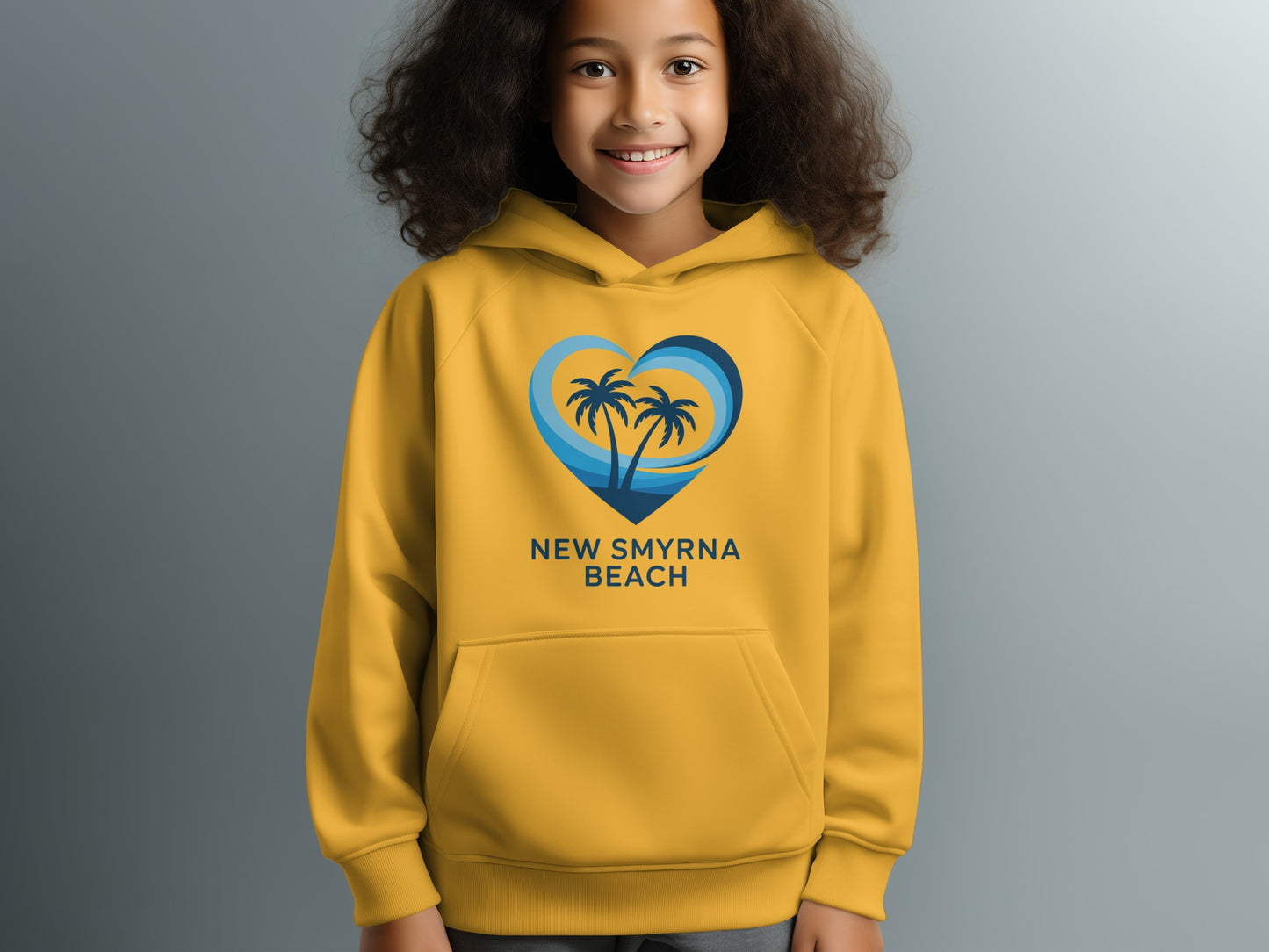 New Smyrna Beach Heart and Palm Trees Hoodie product