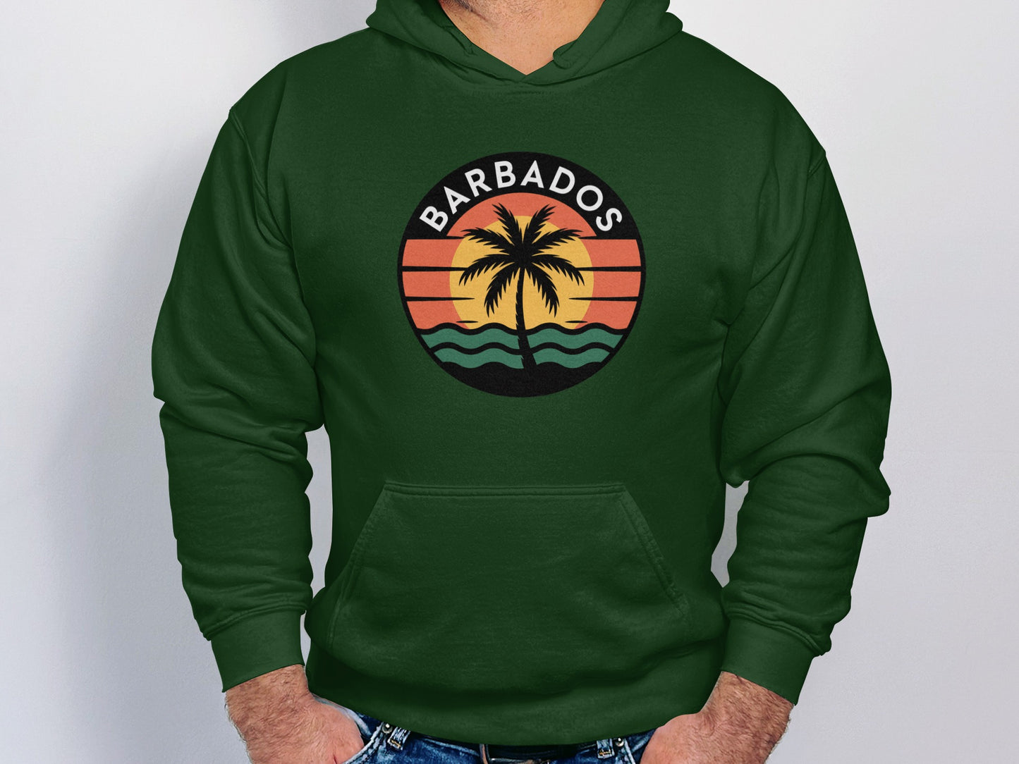 Barbados Sunset Palm Tree Hoodie product
