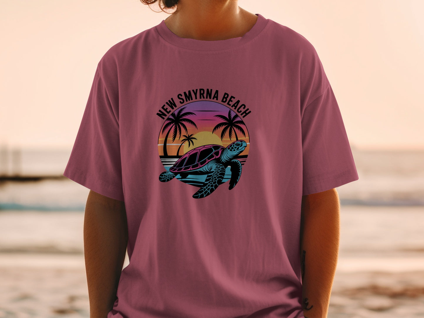 New Smyrna Beach Tee with Sea Turtle Graphic product