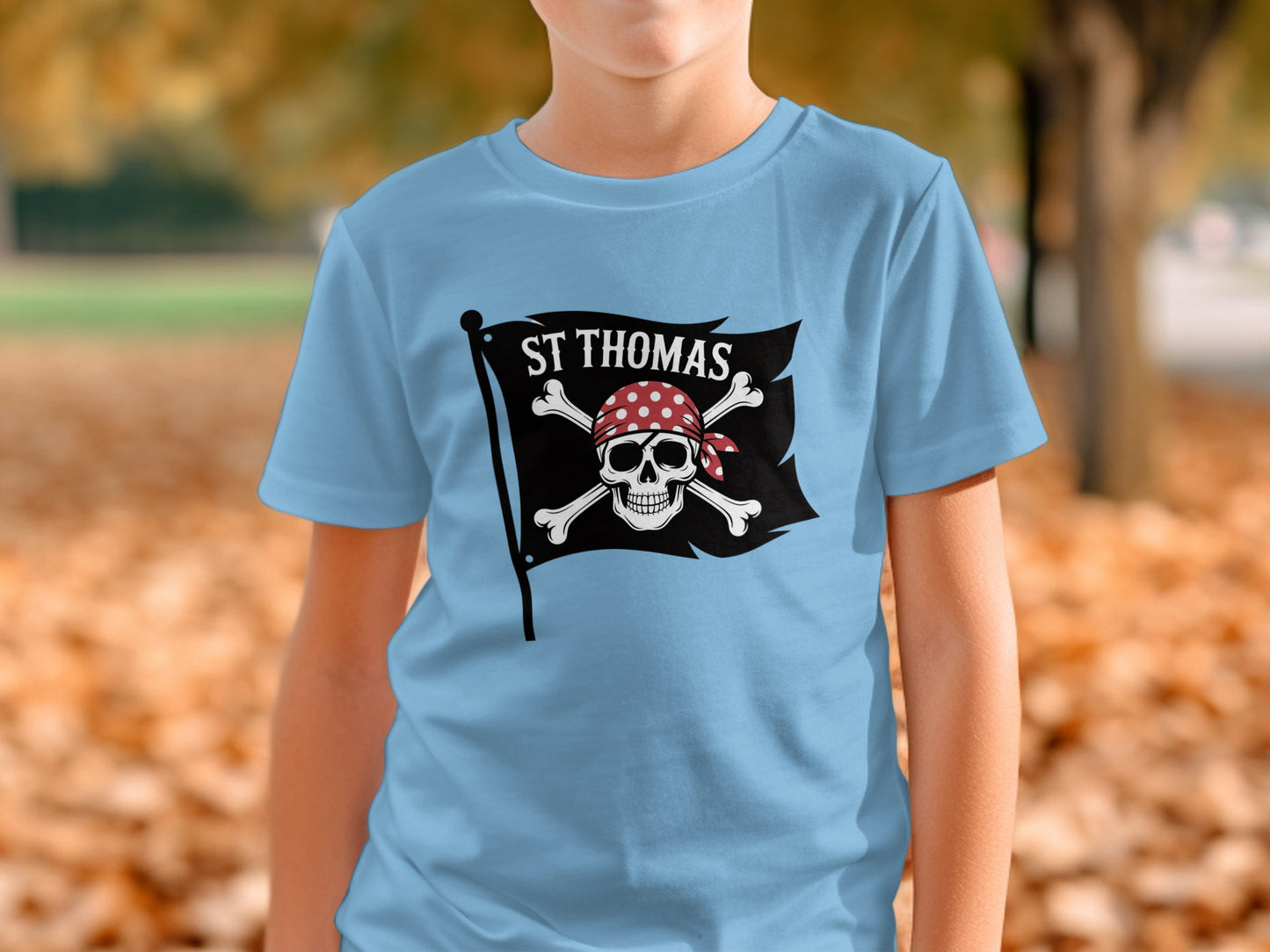 St Thomas Skull Flag Graphic Tee Pirate Theme product