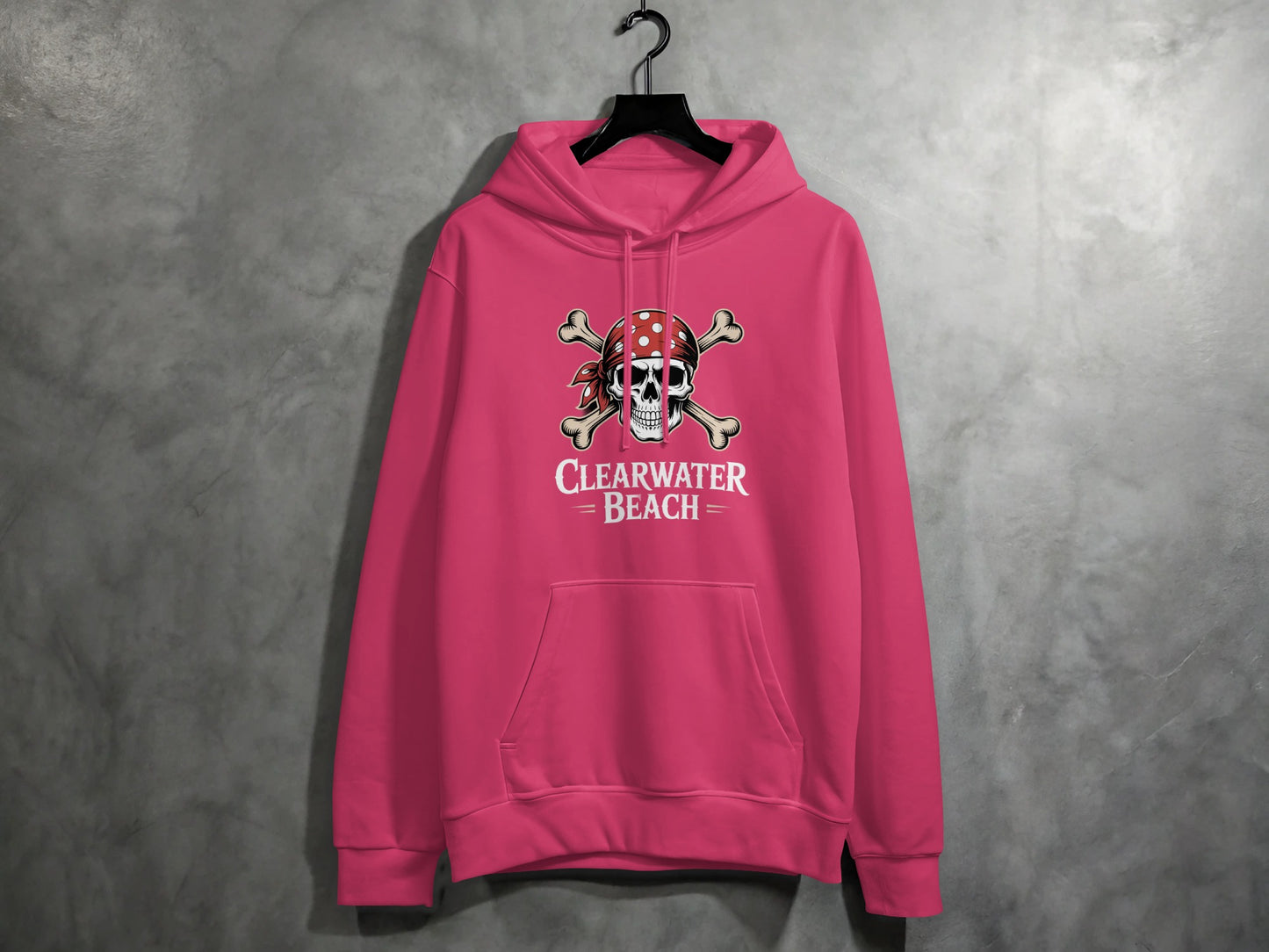 Clearwater Beach Pirate Skull Design Hoodie product type