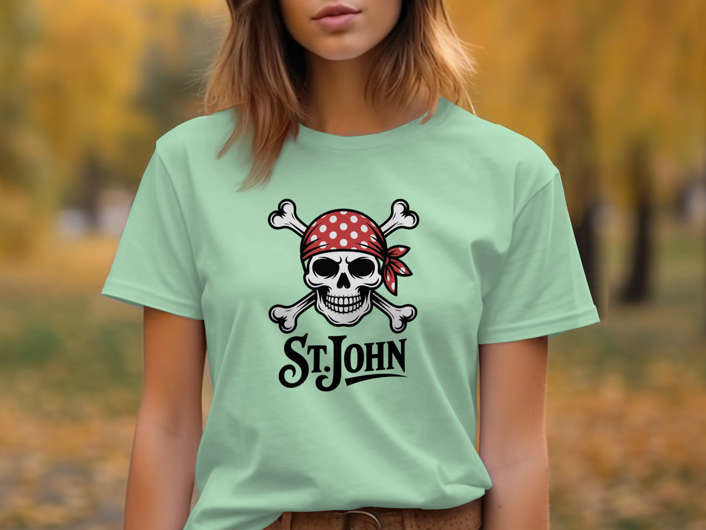 St John Pirate Skull Crossbones Graphic T-shirt product type