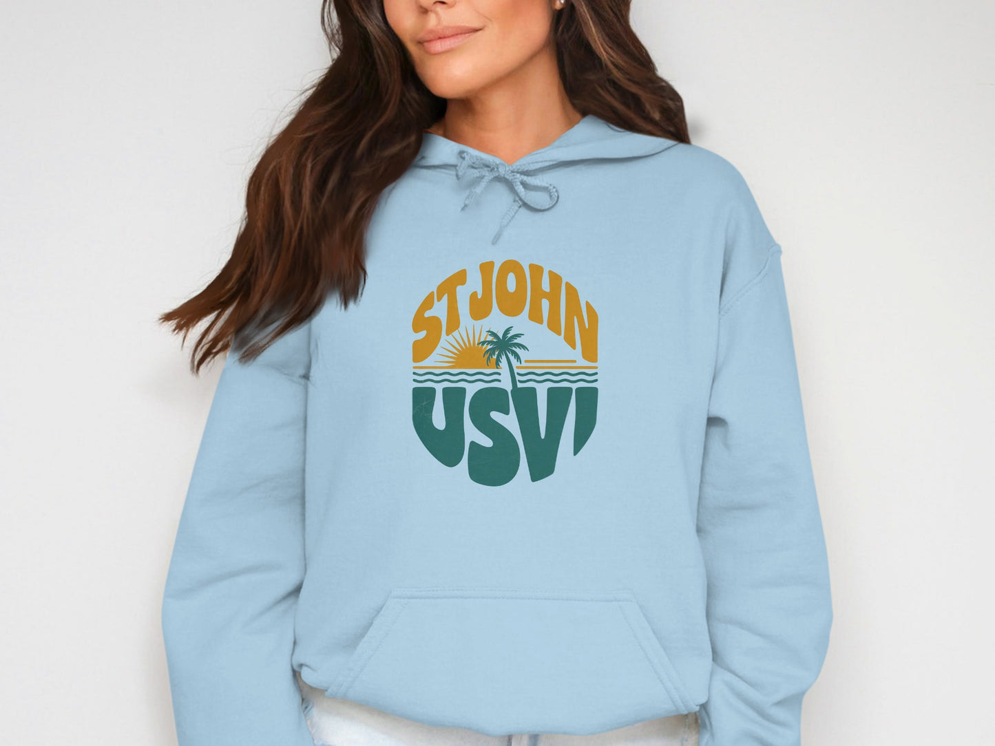 St John USVI Hoodie with Unique Graphic Design product type