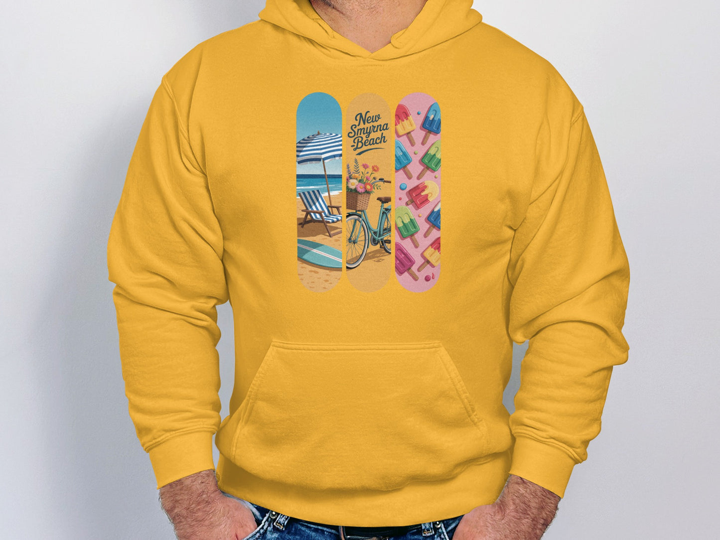 New Smyrna Beach Colorful Print Hoodie product