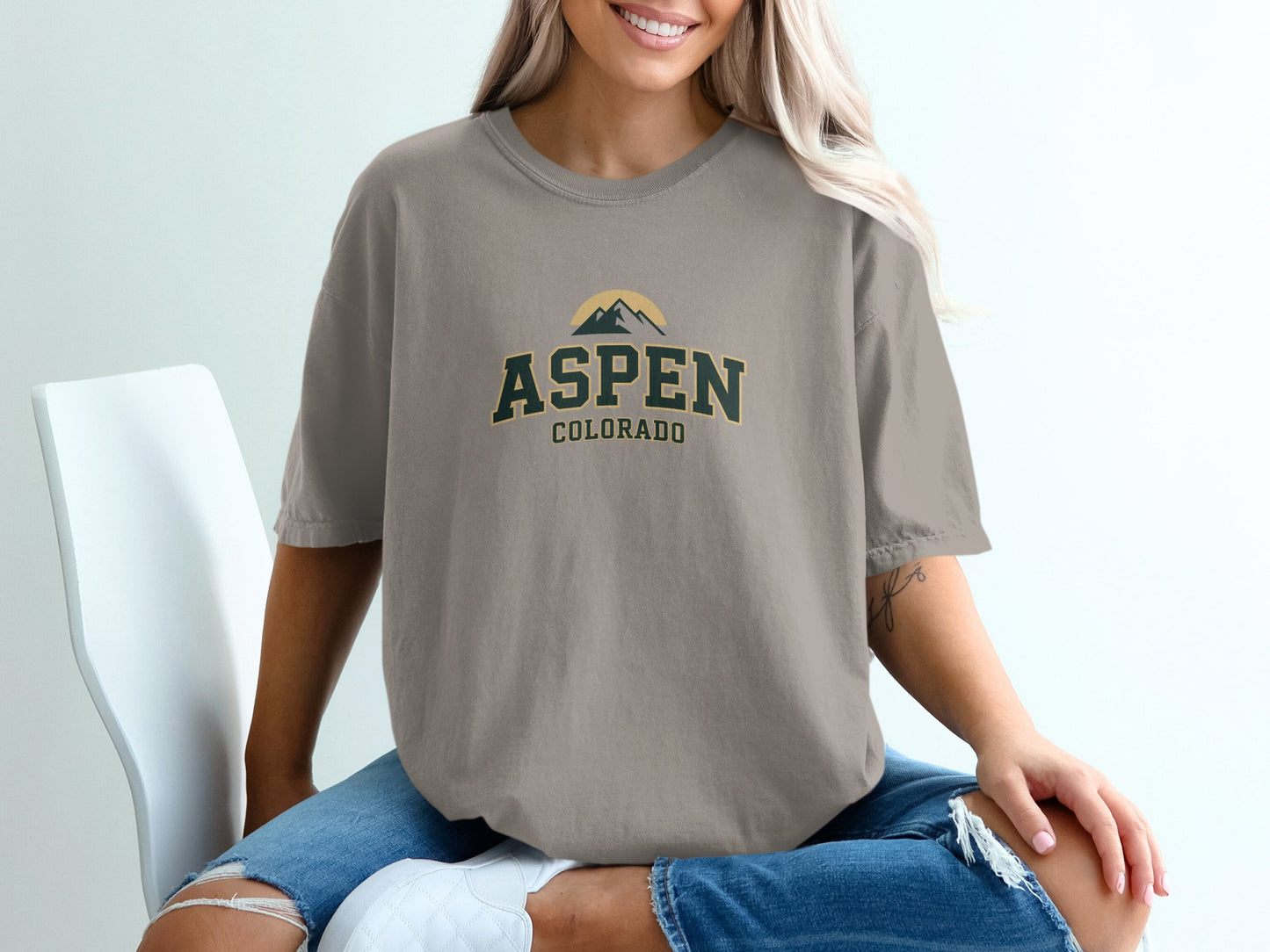 Aspen Colorado Graphic Print Oversized Tee Shirt product