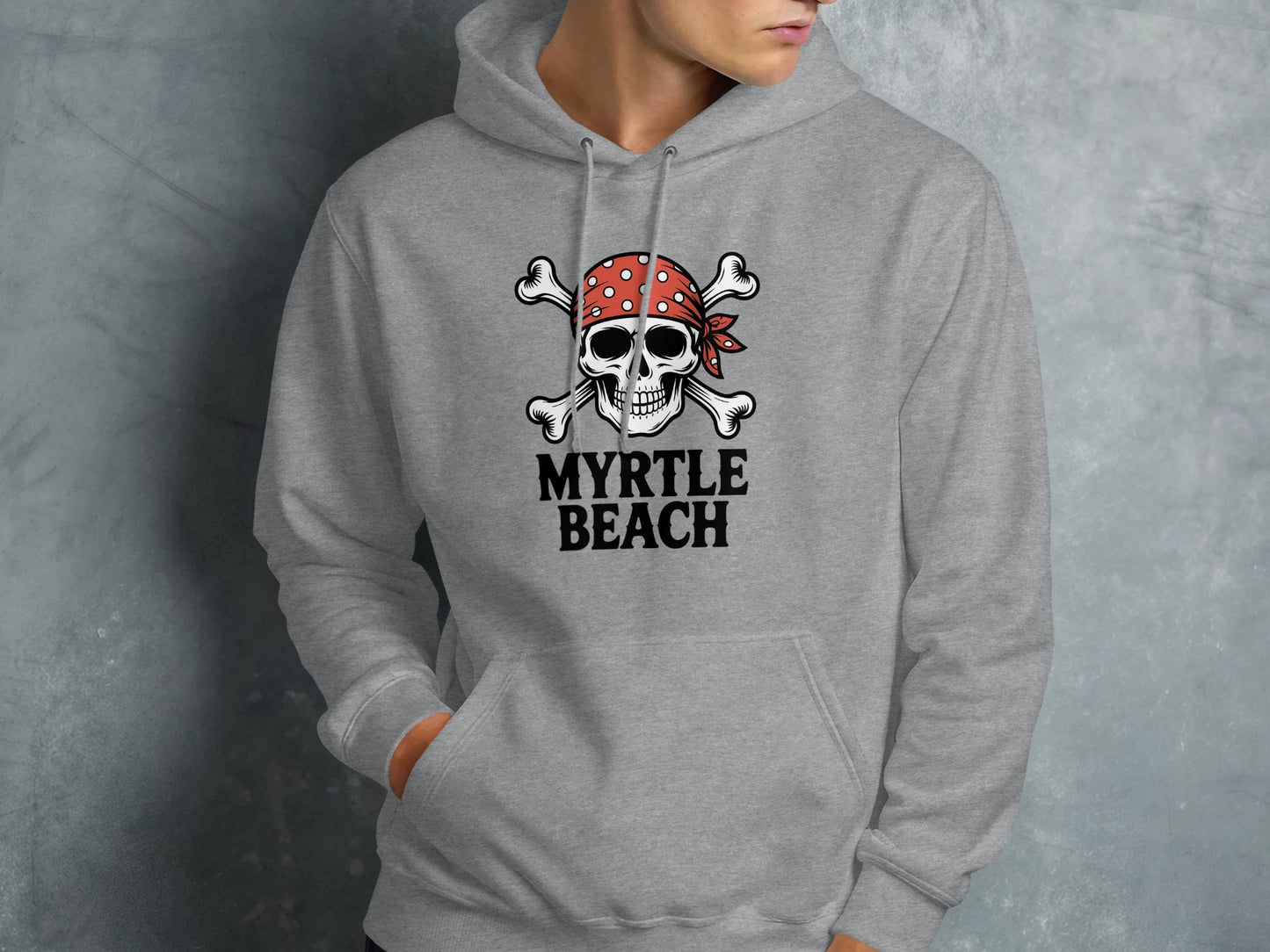 Myrtle Beach Skull Pirate Graphic Hoodie product