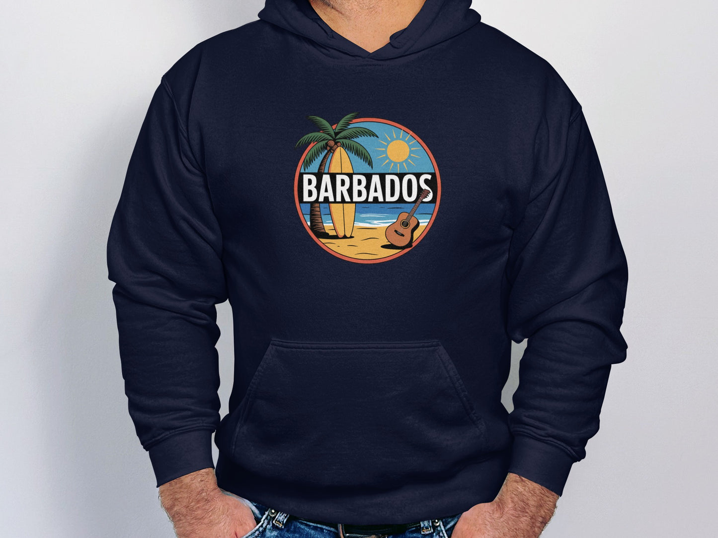 Barbados Palm Trees Beach Scene Hoodie product