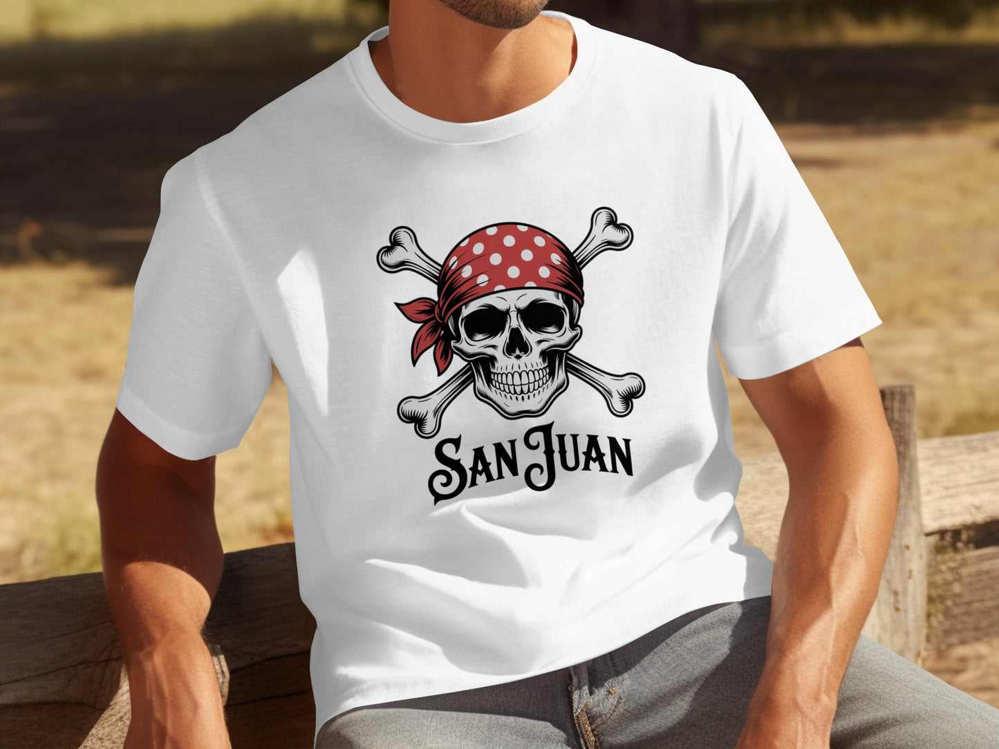San Juan Skull with Crossbones Graphic T-Shirt product