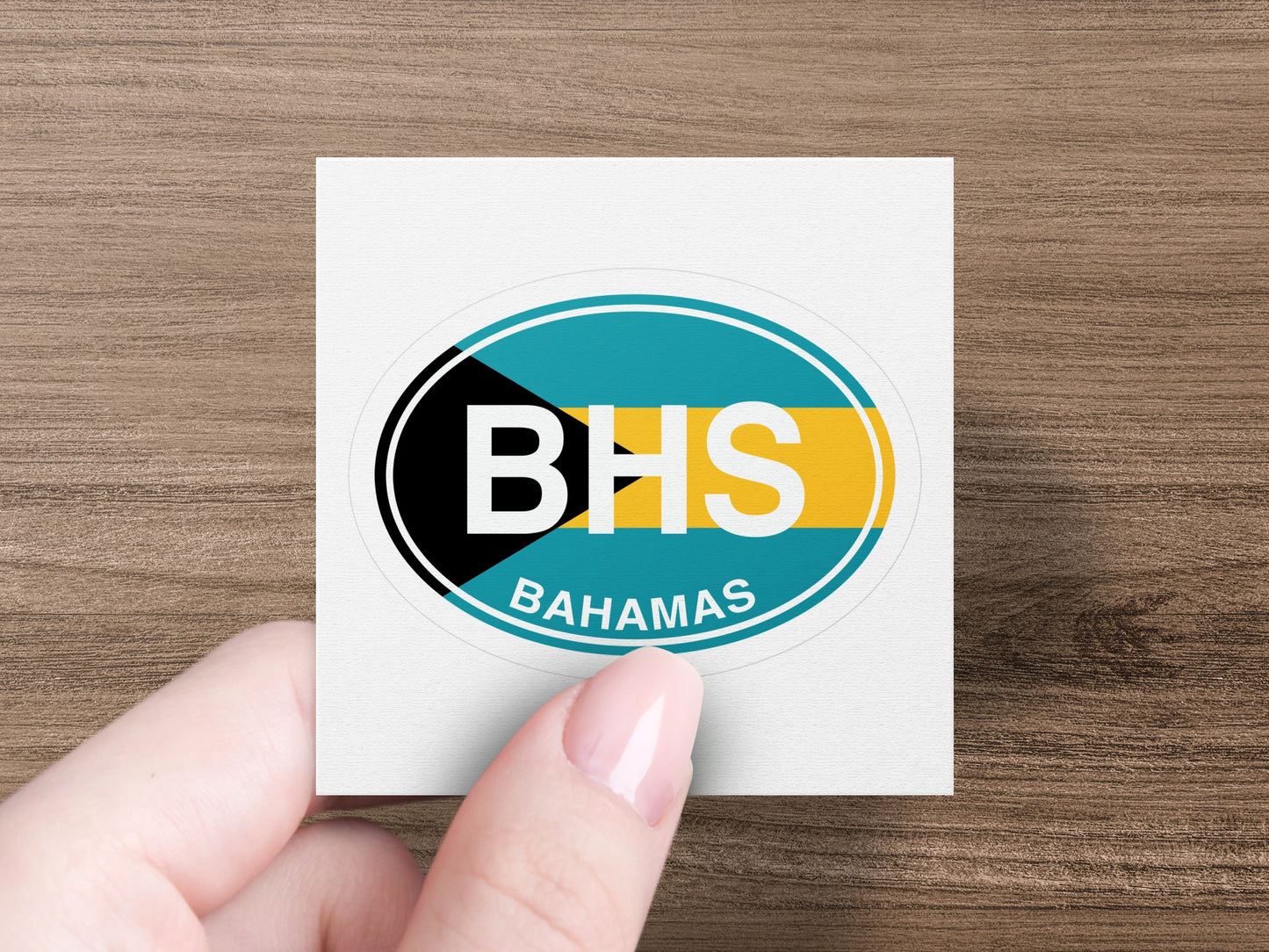 Bahamas BHS Flag Oval Sticker Decal Island Pride product