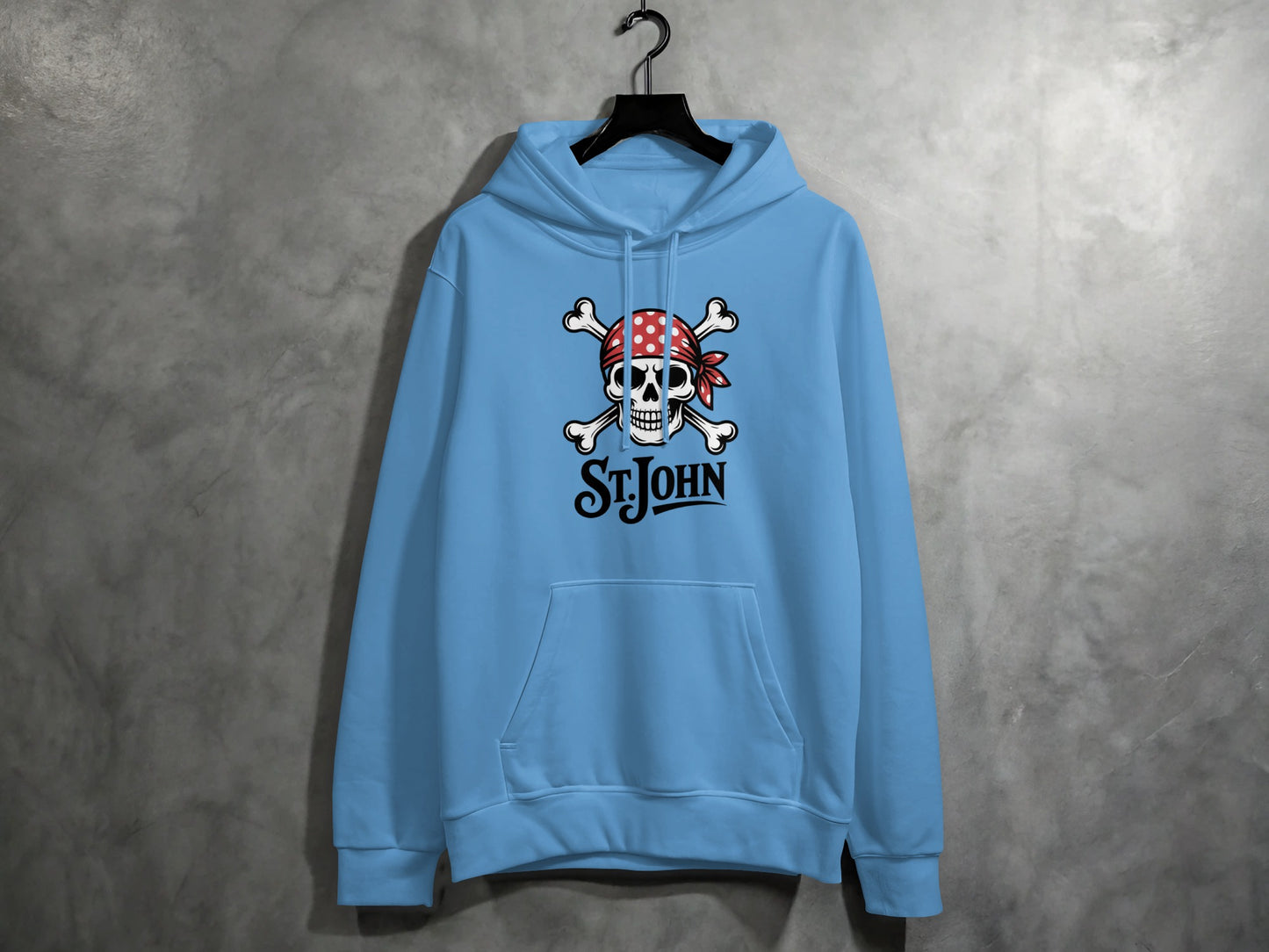 Skull Print Blue Hoodie Casual Wear Product