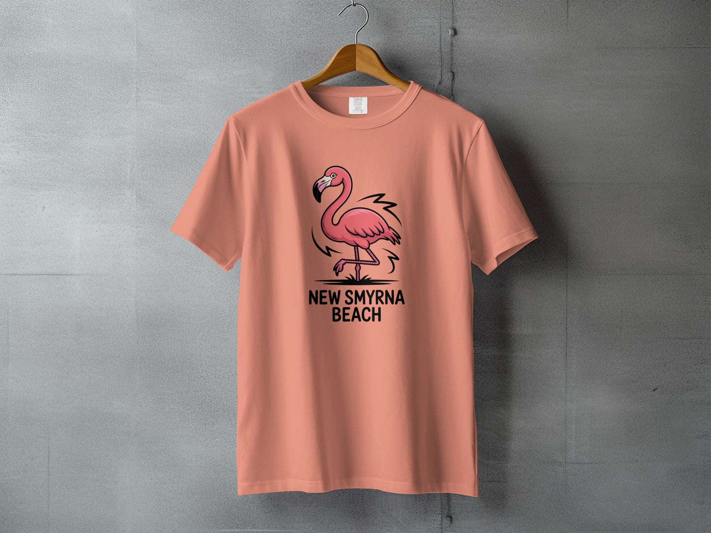 New Smyrna Beach Flamingo Graphic T-shirt product type