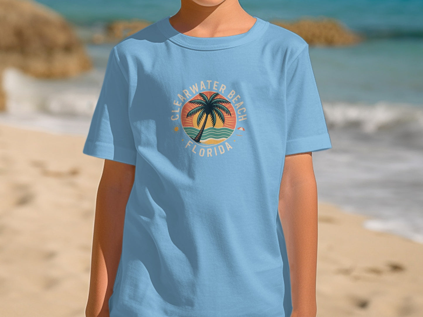 Clearwater Beach Florida Palm Tree Kids T-shirt product