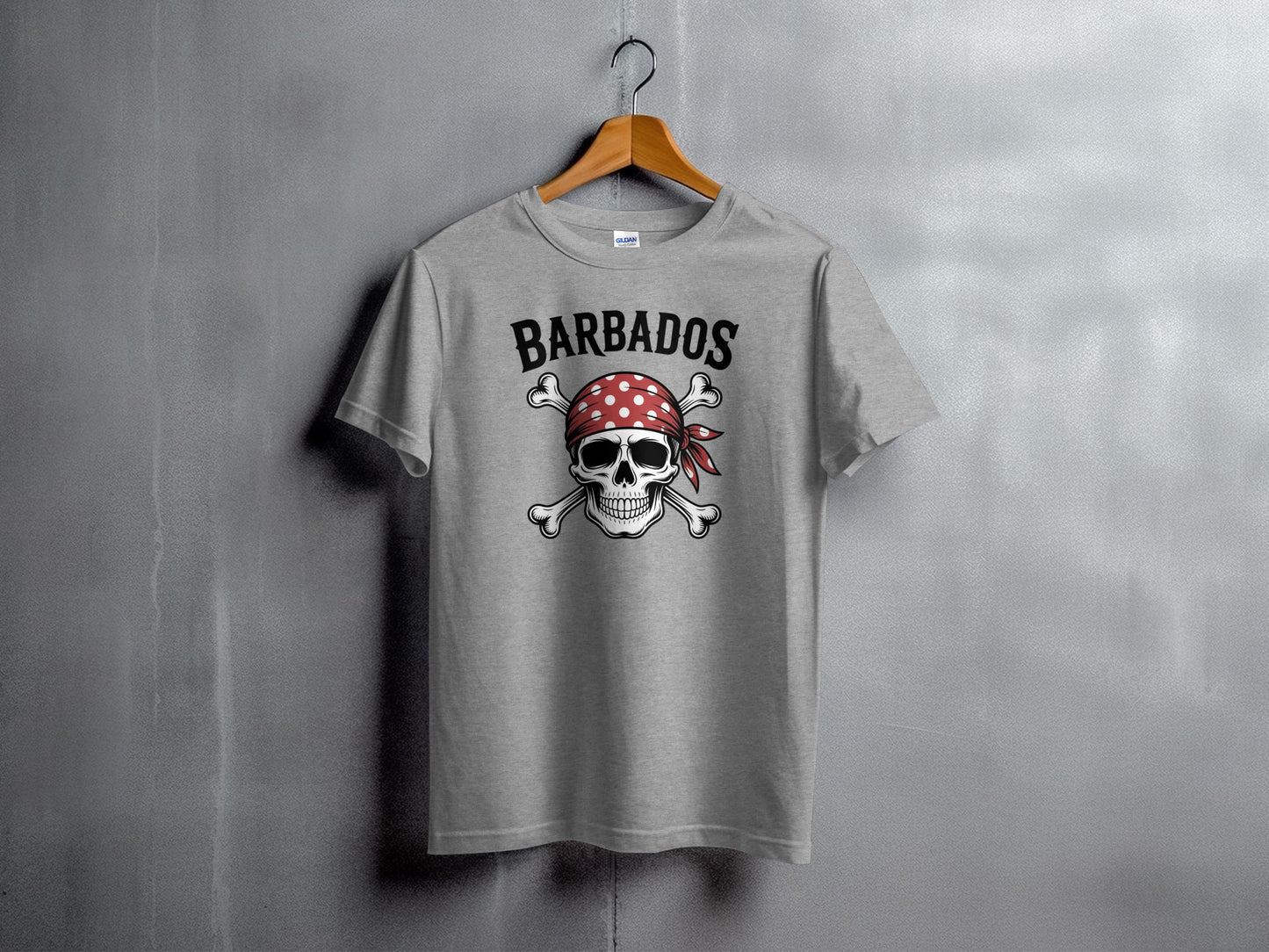 Barbados Skull and Crossbones Graphic T-Shirt product type