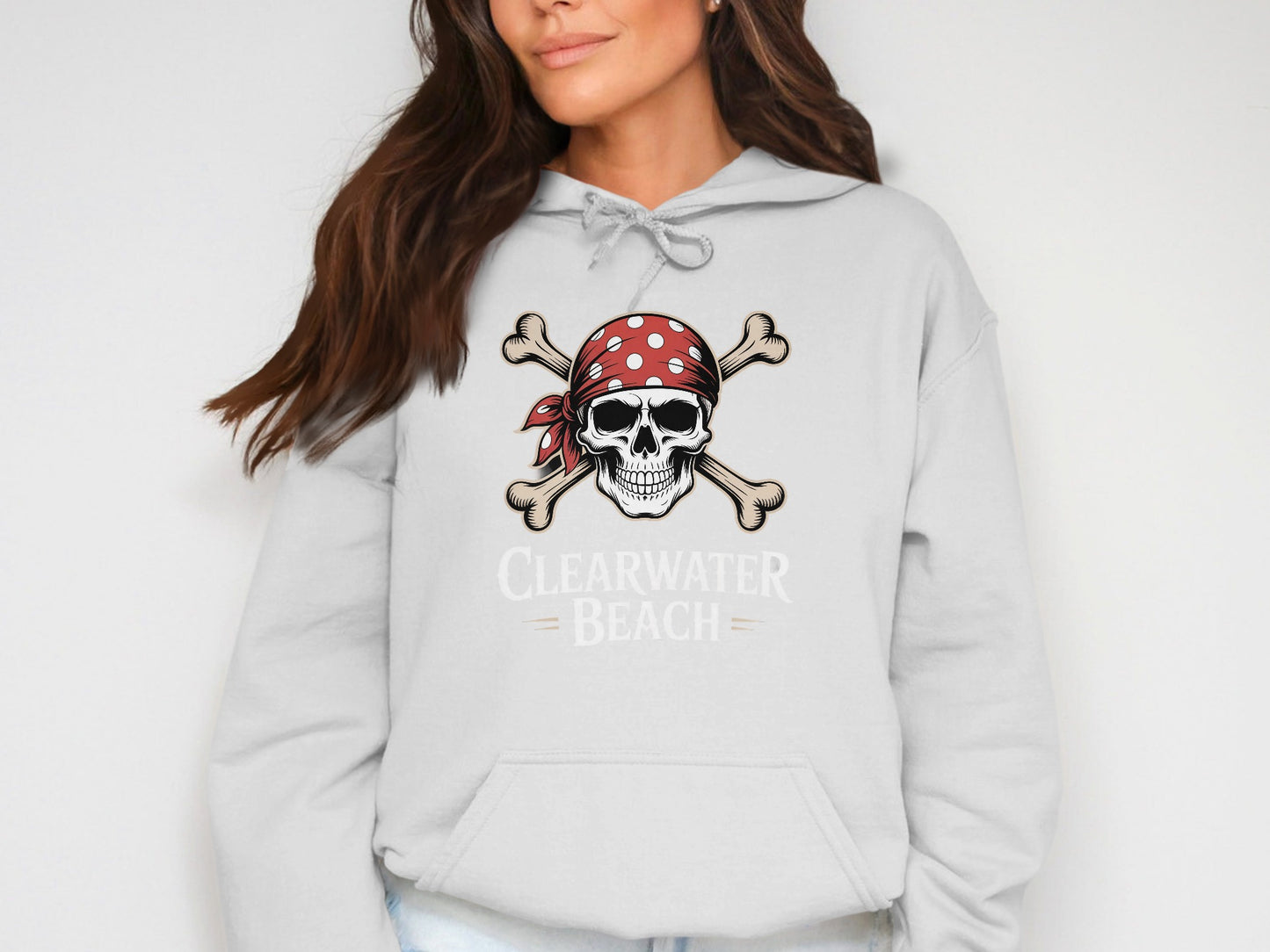 Clearwater Beach Skull and Crossbones Hoodie product