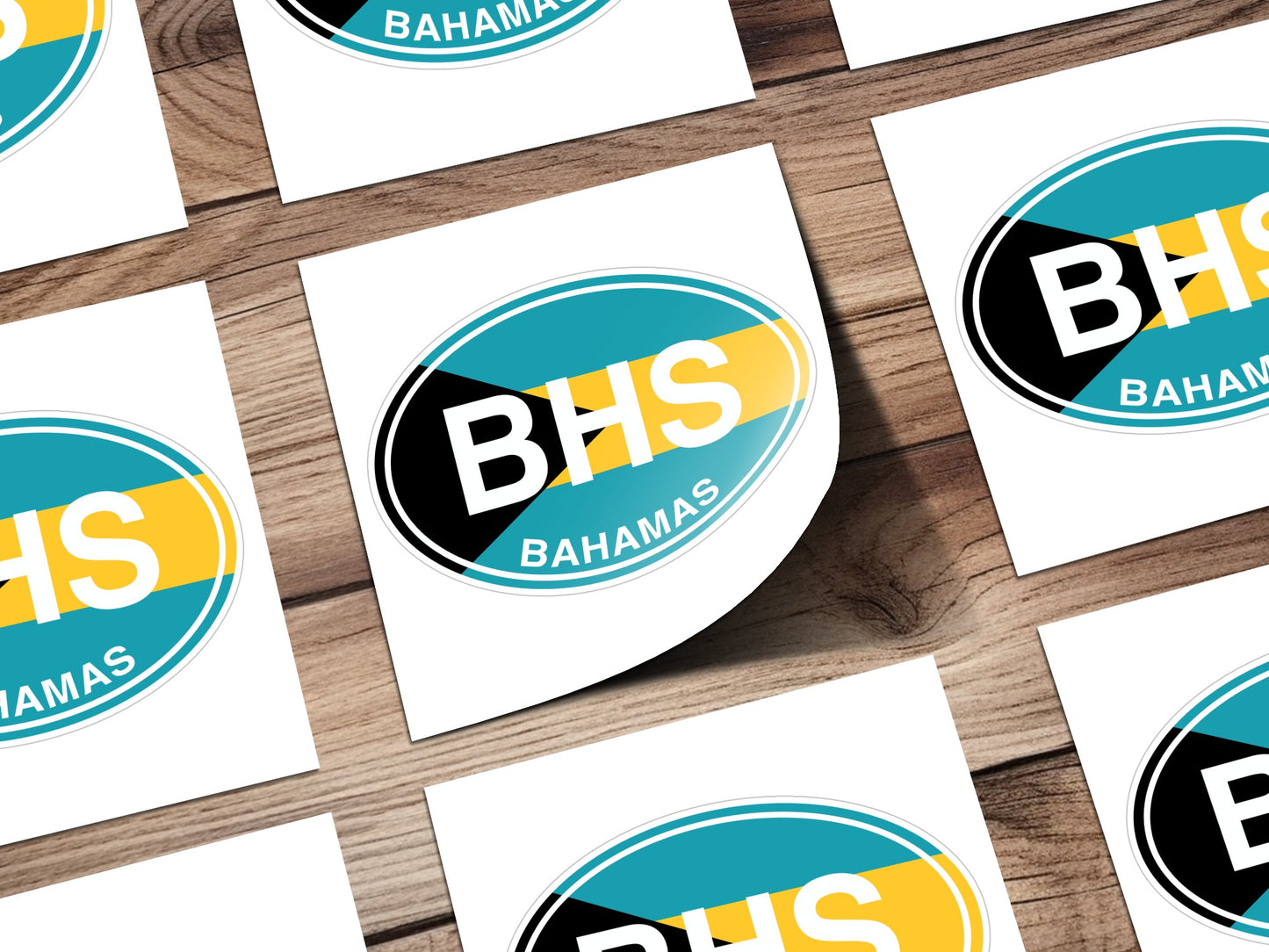 Bahamas BHS Design Oval Emblem Sticker
